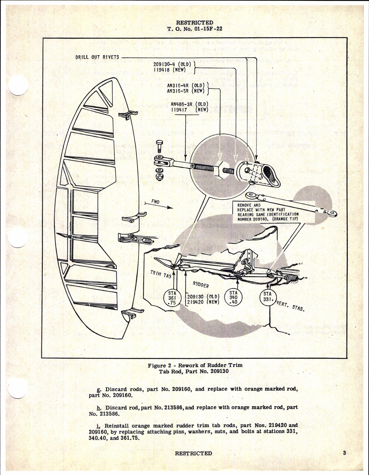 Sample page 3 from AirCorps Library document: Rudder & Elevator Trim Tab Push-Pull Rod Ends and Clevis Forks