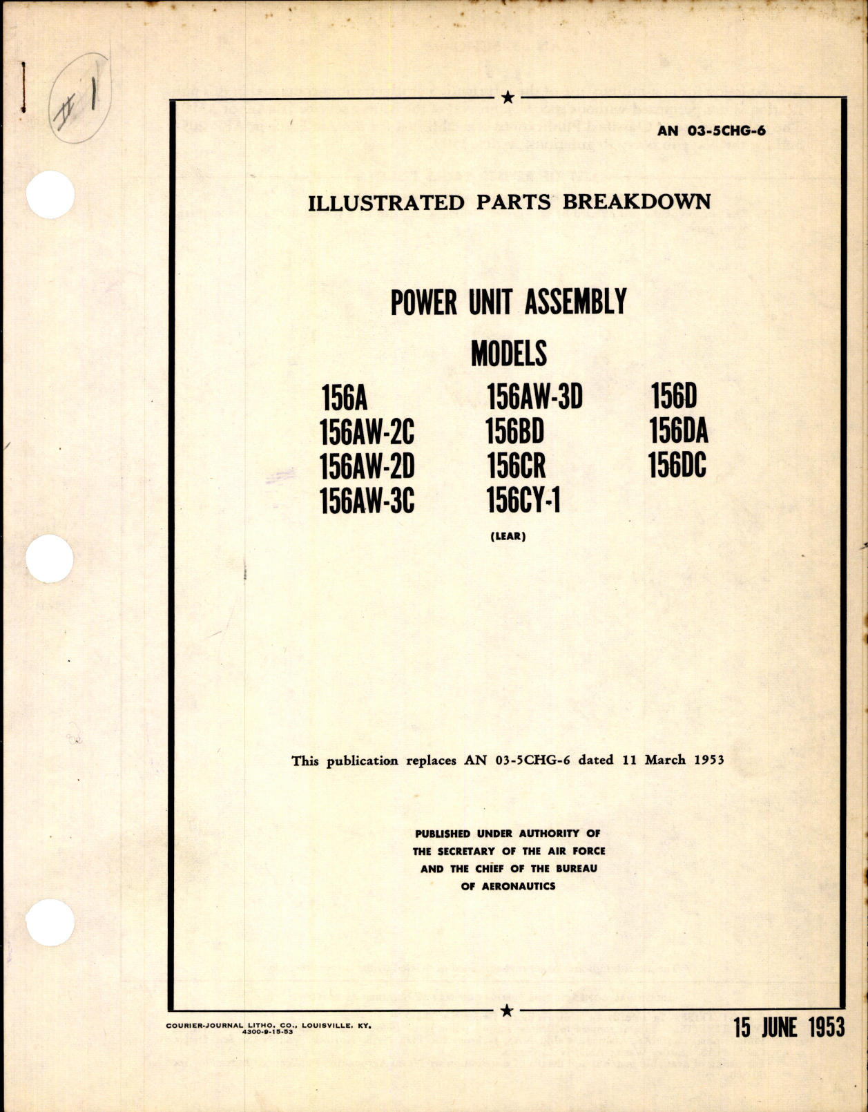 Sample page 1 from AirCorps Library document: Illustrated Parts Breakdown Power Unit Assembly