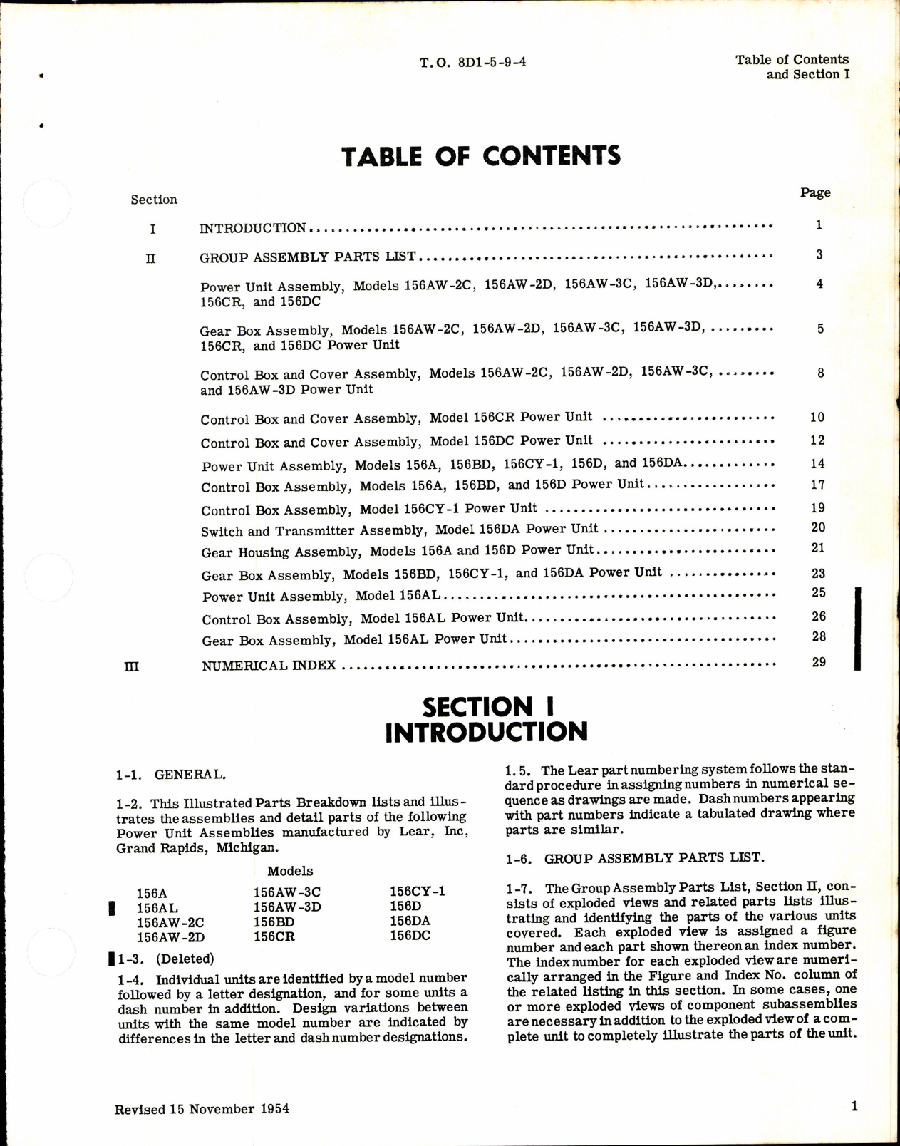 Sample page 3 from AirCorps Library document: Illustrated Parts Breakdown Power Unit Assembly 156 Series