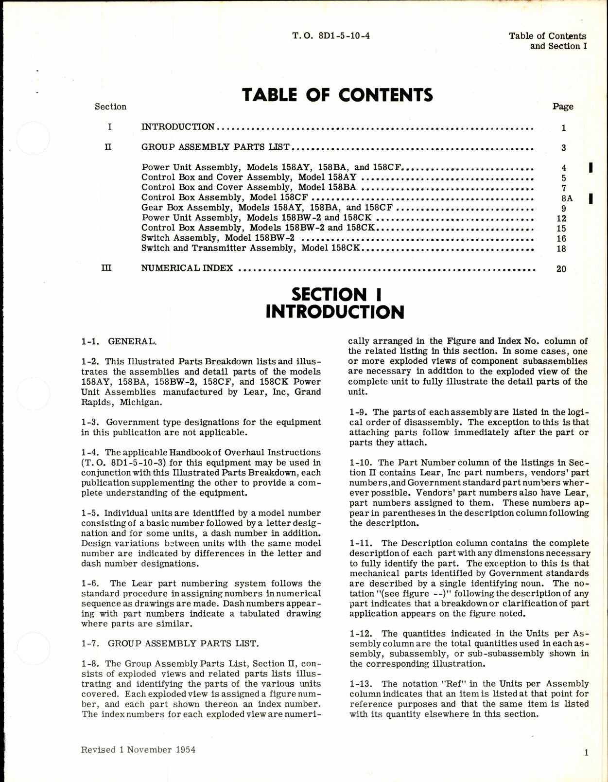 Sample page 3 from AirCorps Library document: Illustrated Parts Breakdown Power Unit Assembly 158 Series