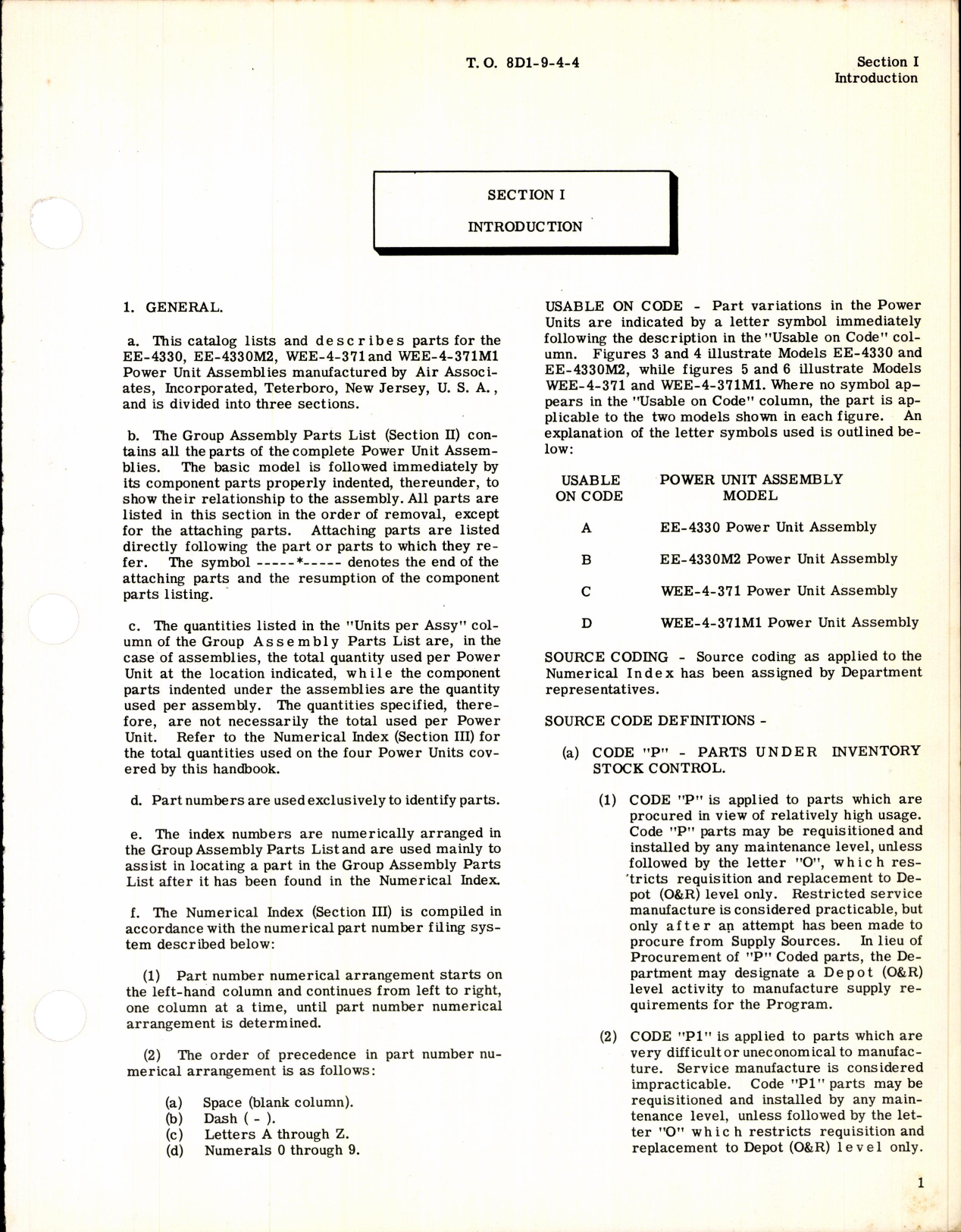 Sample page 3 from AirCorps Library document: Illustrated Parts Breakdown Power Unit Assembly