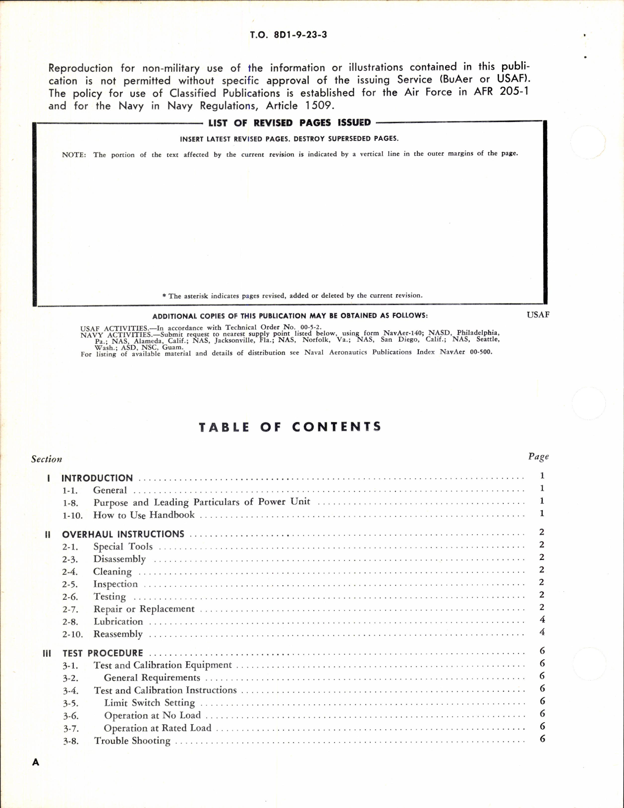 Sample page 2 from AirCorps Library document: Overhaul Instructions Electromechanical Power Unit