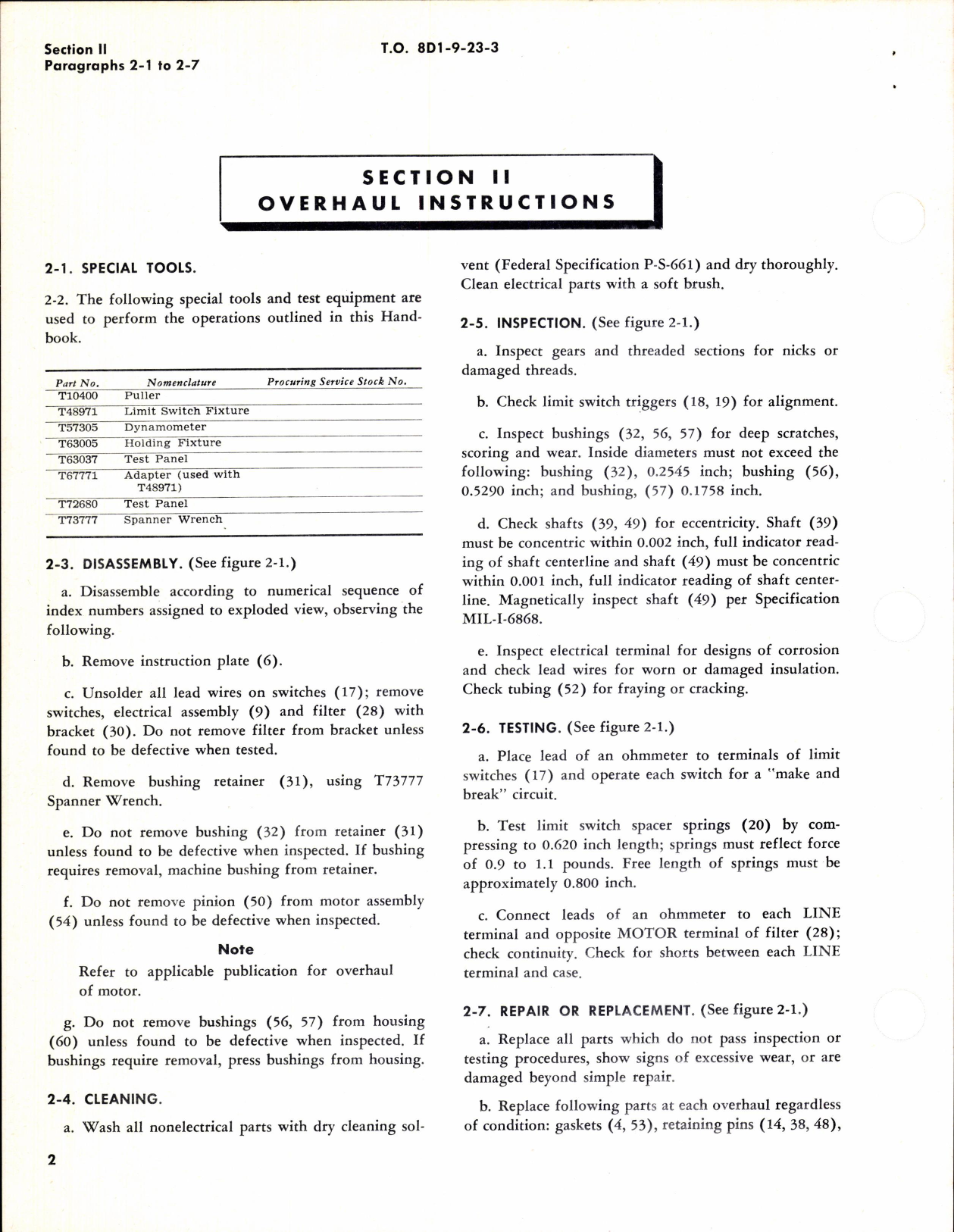 Sample page 4 from AirCorps Library document: Overhaul Instructions Electromechanical Power Unit