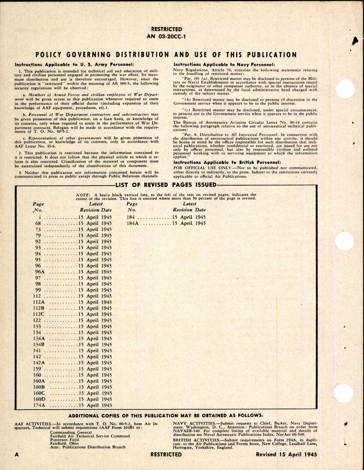 Sample page 2 from AirCorps Library document: Instructions for Quick-Feathering Hydromatic Propellers