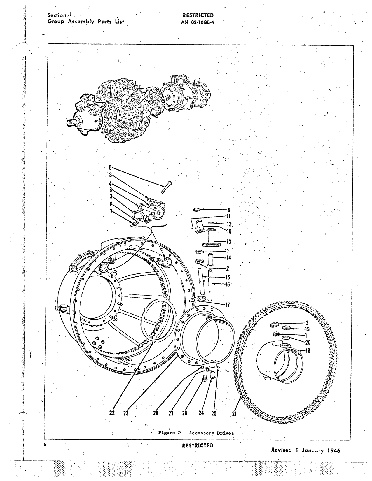 Sample page 12 from AirCorps Library document: Parts Catalog for Aircraft Engine Models R-2800-8, -8W, -10, -10W, and -65 