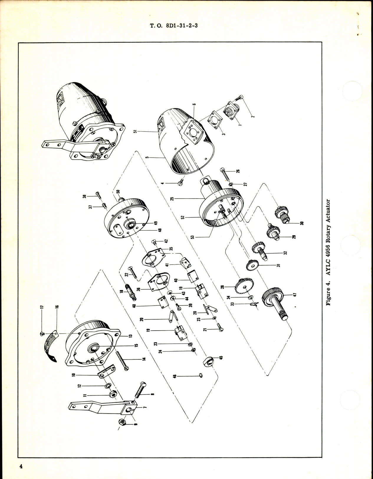 Sample page 4 from AirCorps Library document: Instructions w Parts Breakdown Rotary Actuator