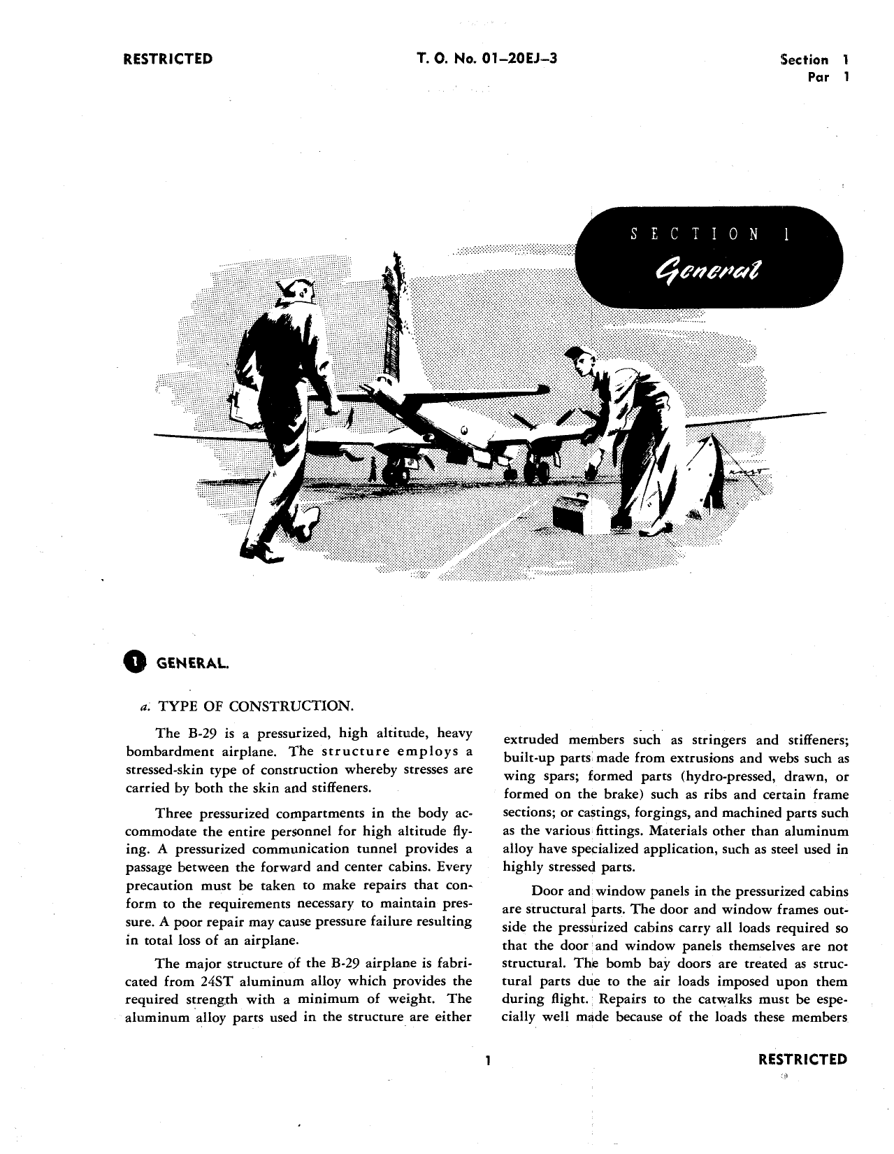 Sample page 21 from AirCorps Library document: Structural Repair Instructions for Army Model B-29 Airplane