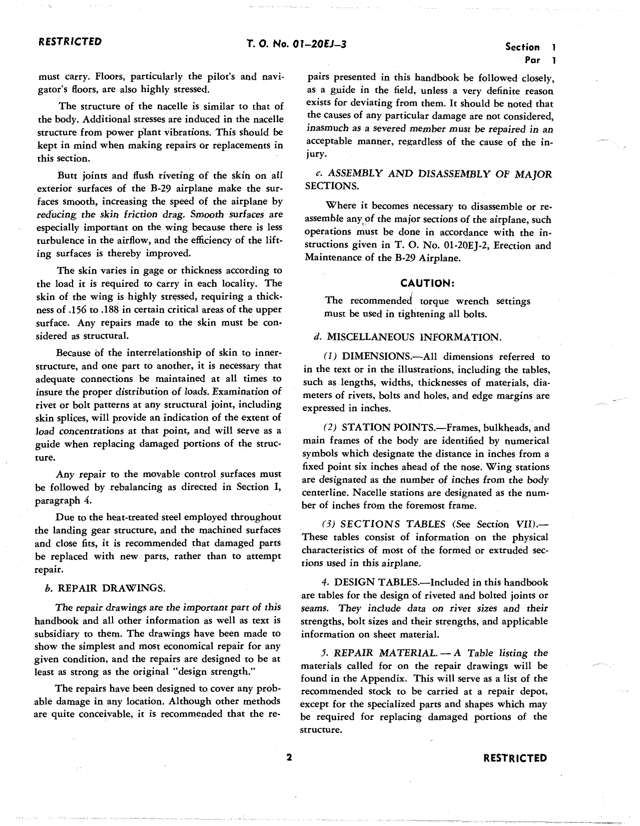 Sample page 22 from AirCorps Library document: Structural Repair Instructions for Army Model B-29 Airplane