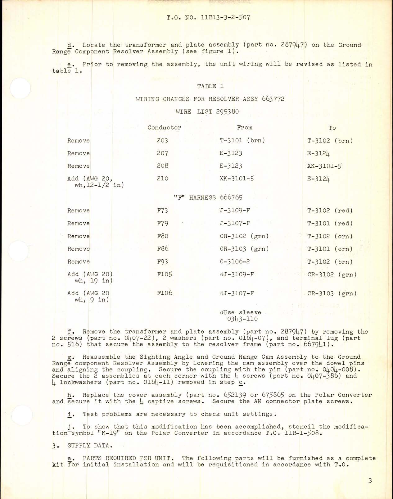 Sample page 3 from AirCorps Library document: Removal of Transformers T3101 and T3102