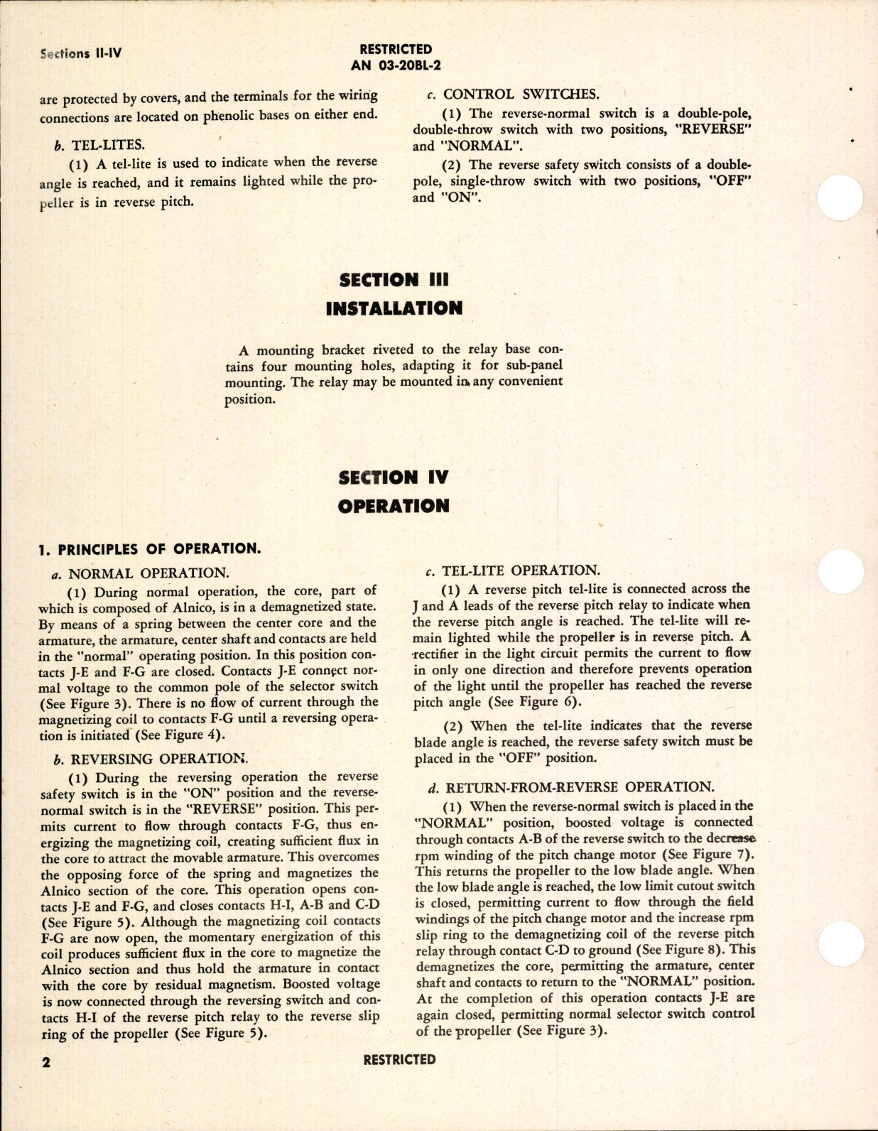 Sample page 6 from AirCorps Library document: Handbook of Instructions with Parts Catalog for Part No 113418 Reverse Pitch Relay