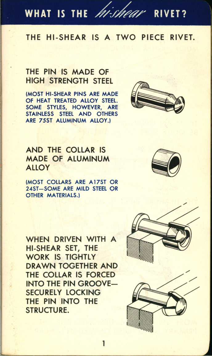 Sample page 7 from AirCorps Library document: Riveting with hi-shears