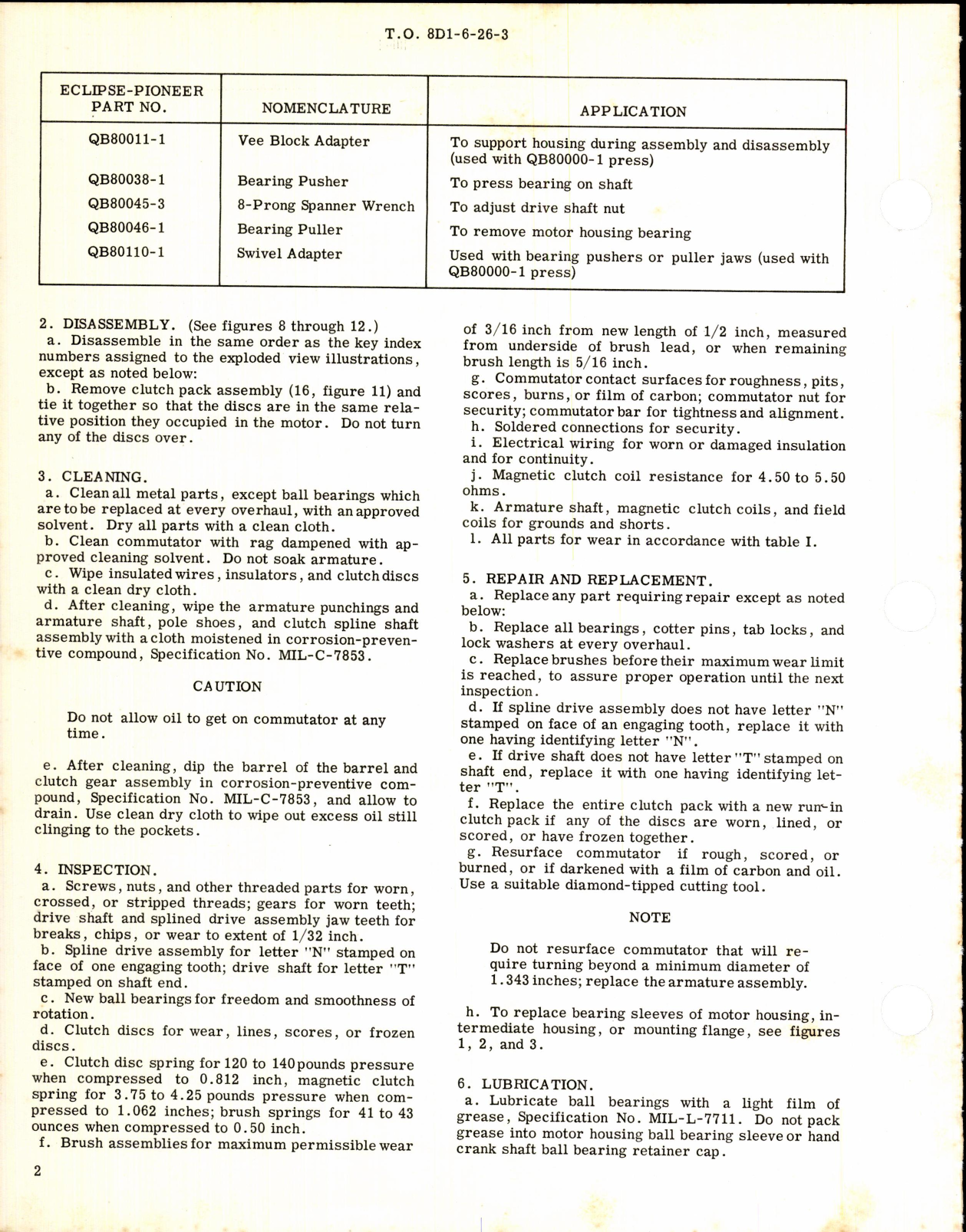 Sample page 2 from AirCorps Library document: Overhaul Instructions with Parts Breakdown for Retracting Motor Part No 1227-1-B