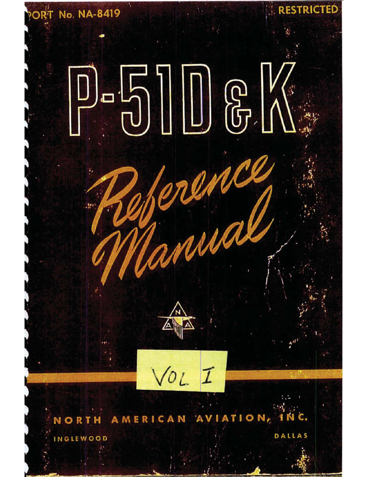 Sample page 1 from AirCorps Library document: Reference Manual P-51D P-51K