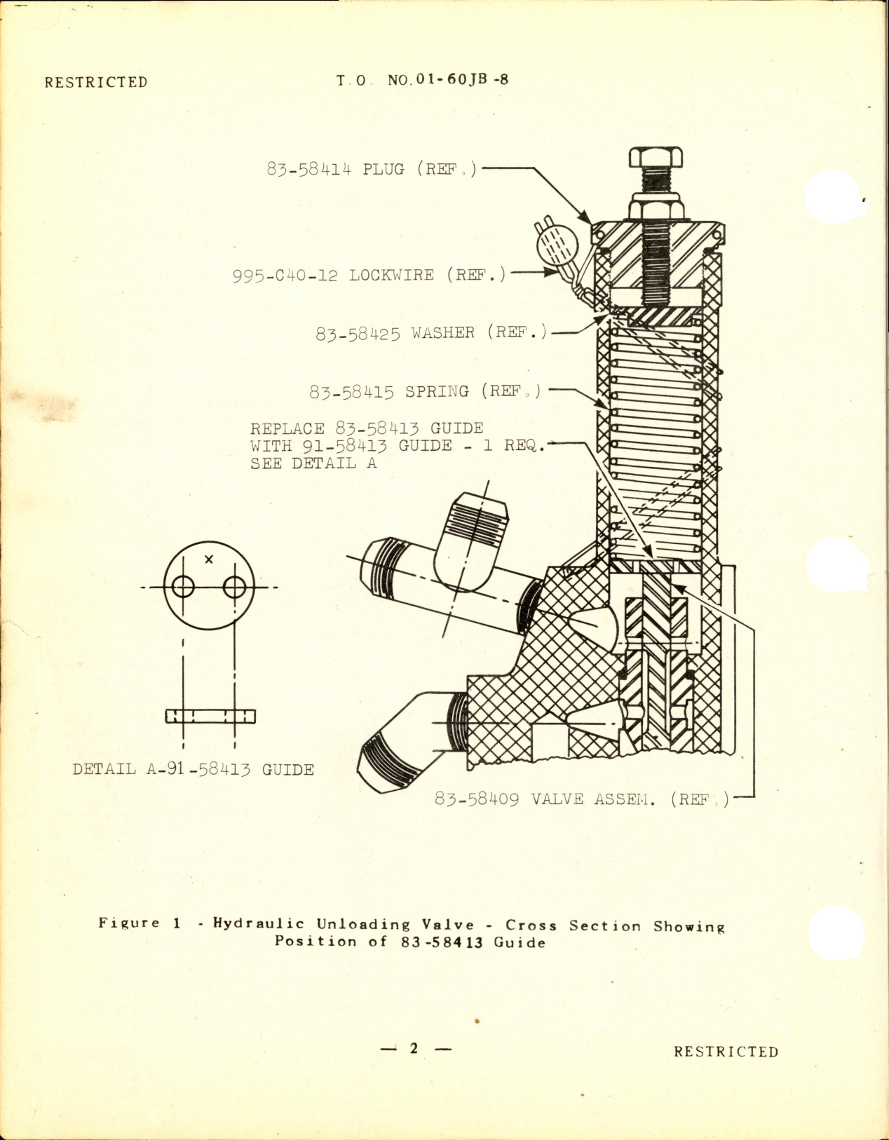 Sample page 2 from AirCorps Library document: Rework of Hydraulic Unloading Valve in the P-51
