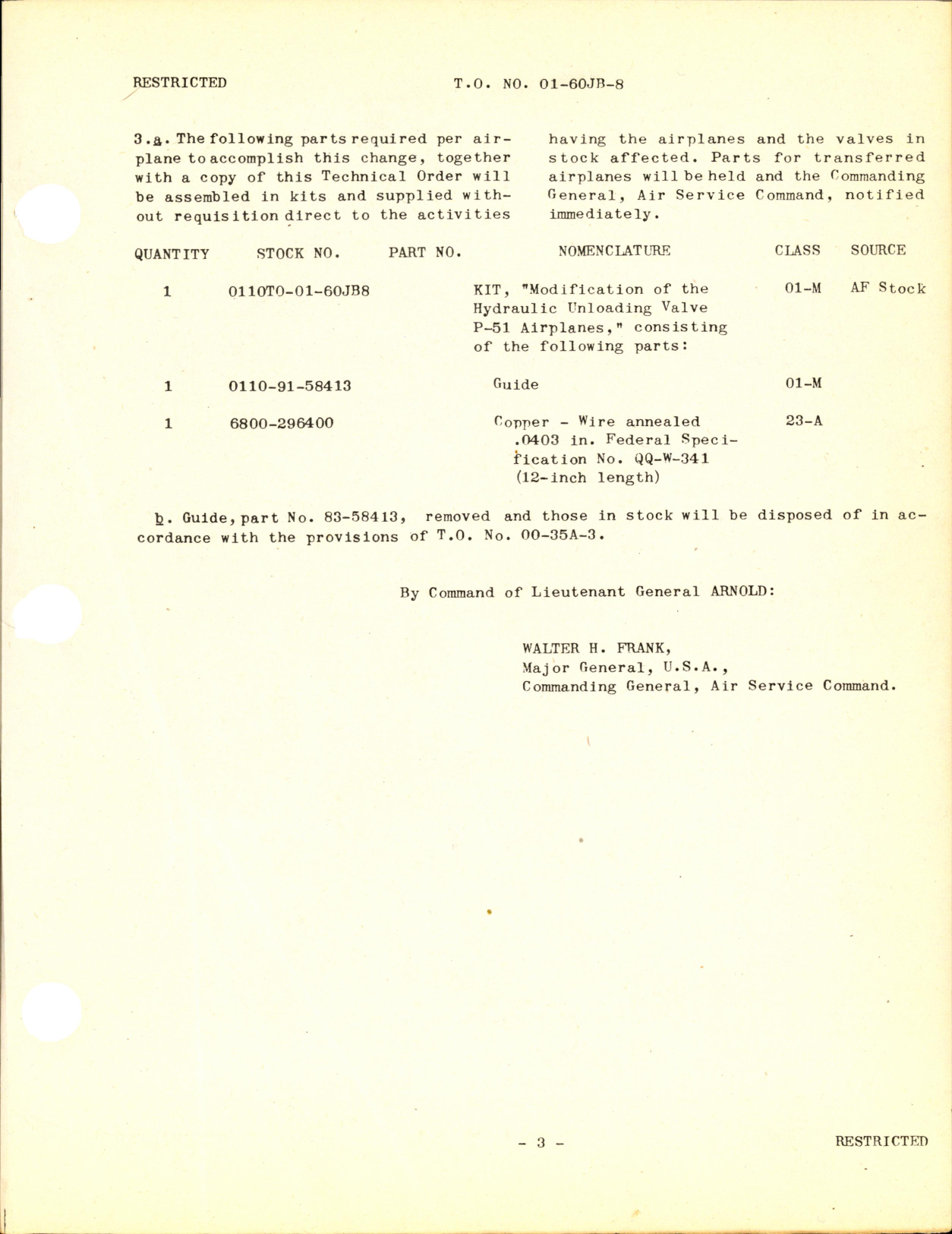 Sample page 3 from AirCorps Library document: Rework of Hydraulic Unloading Valve in the P-51