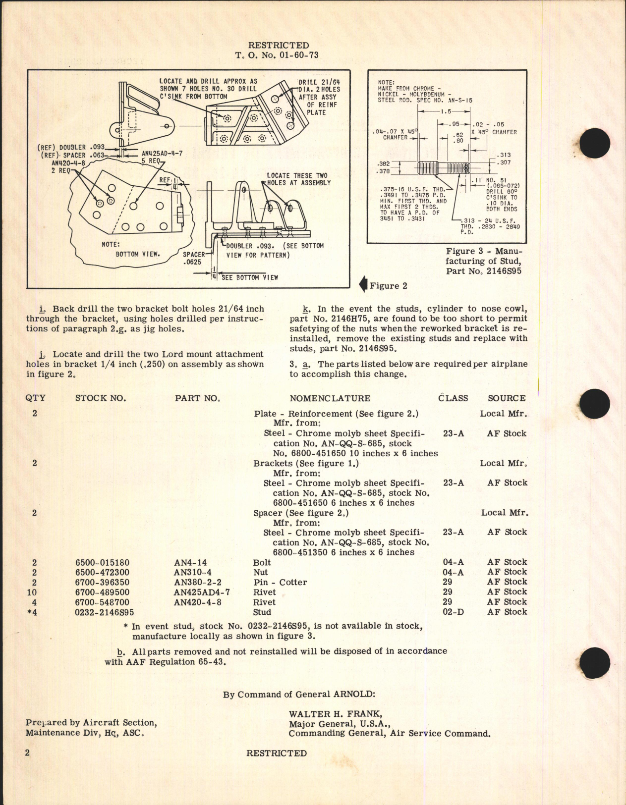 Sample page 2 from AirCorps Library document: Propeller Governor Control Cylinder Head Bracket for RB-25