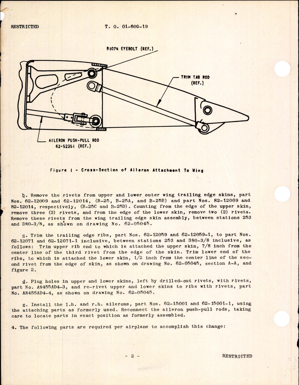 Sample page 2 from AirCorps Library document: Rework of Ribs on Outer Wing Trailing Edge