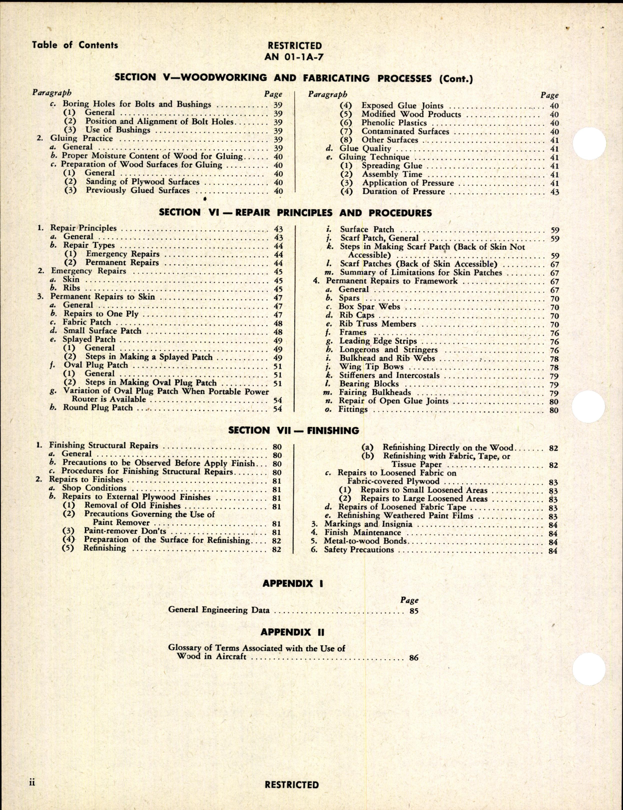 Sample page 4 from AirCorps Library document: Repair of Wood Aircraft Structures