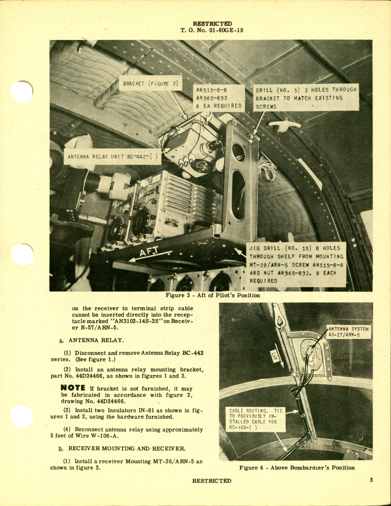 Sample page 3 from AirCorps Library document: Installation of Radio Receiving Equipment for B-25J