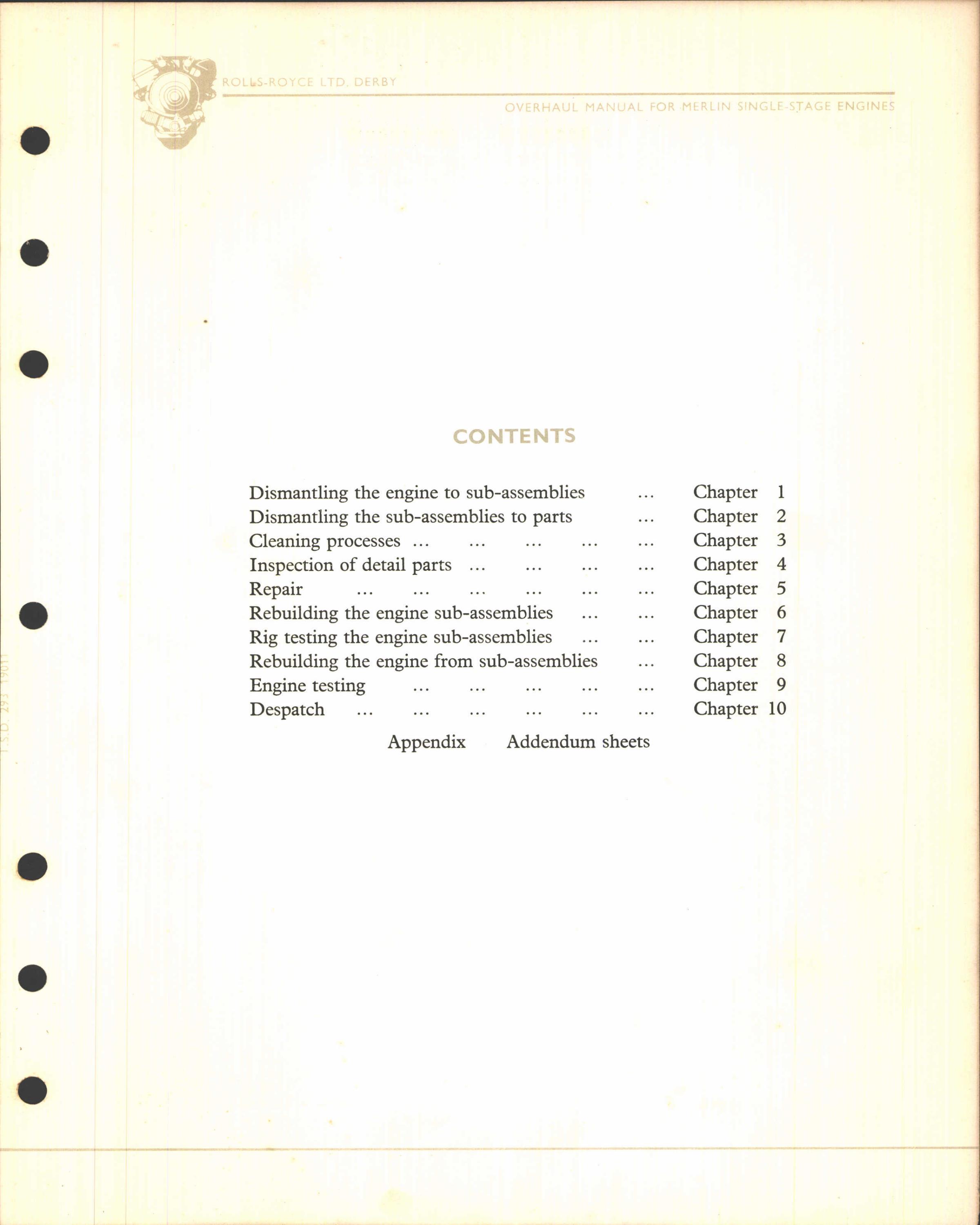 Sample page 11 from AirCorps Library document: Overhaul Manual for Rolls-Royce Single-Stage Merlin Engines