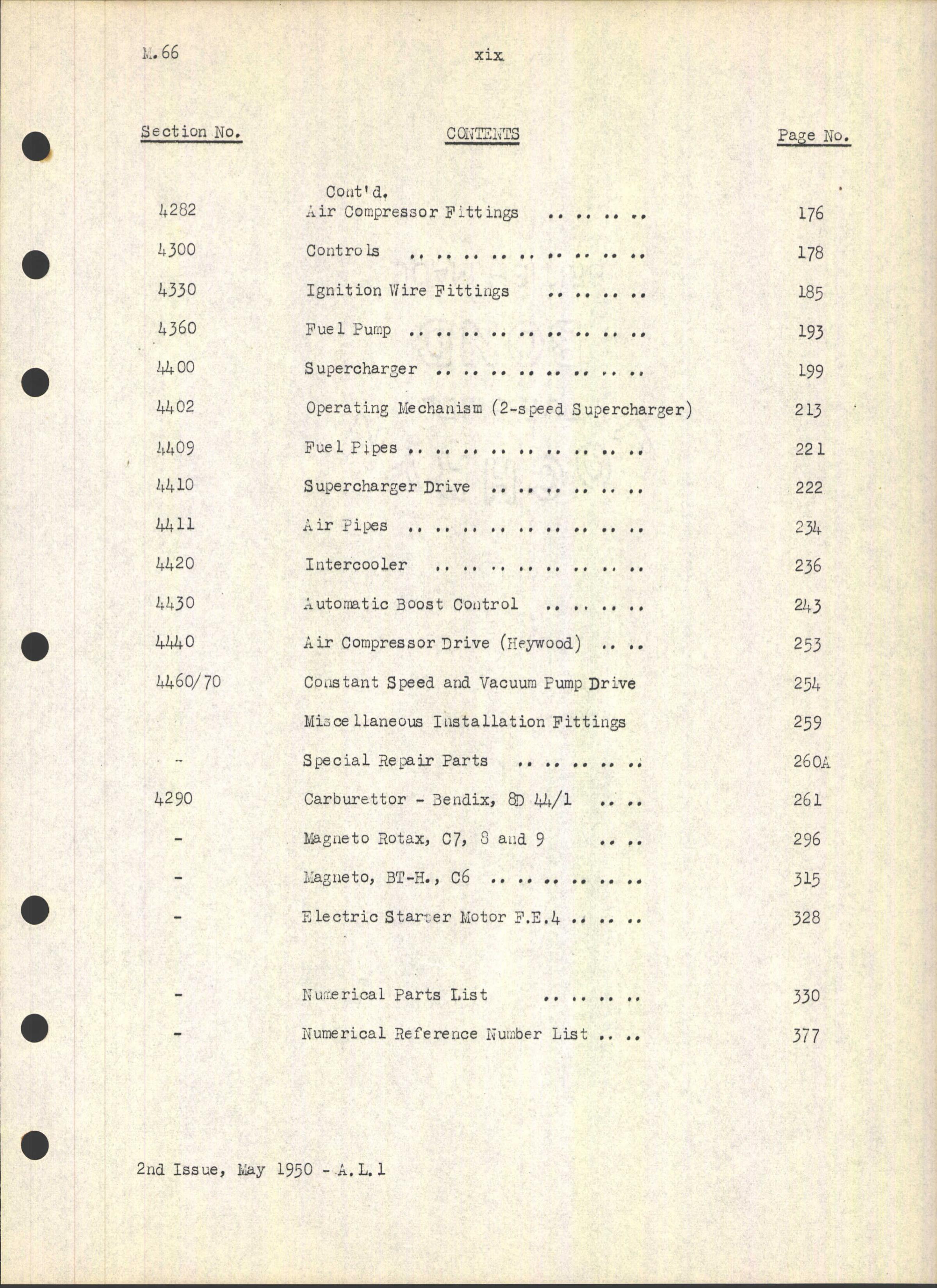 Sample page 43 from AirCorps Library document: Schedule of Engine Spare Parts for Merlin 66 and 70