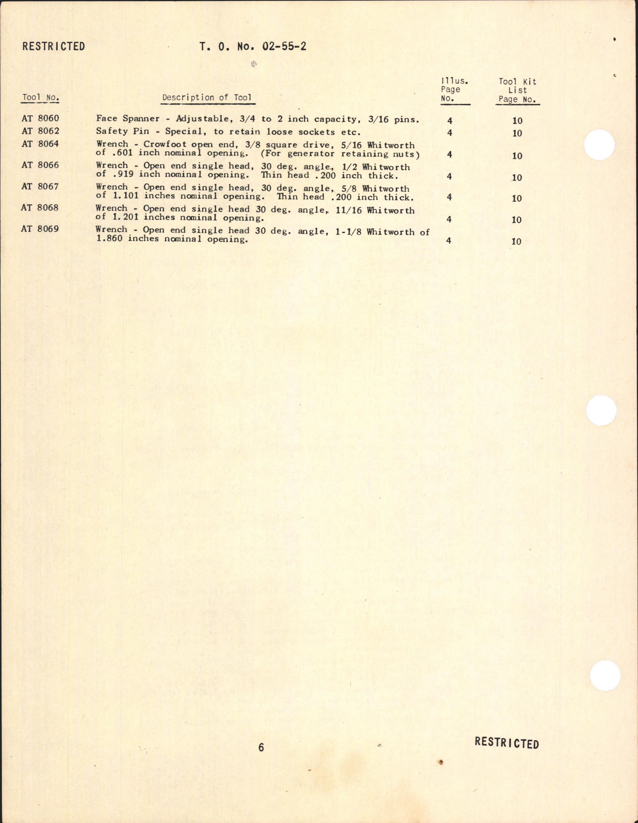 Sample page 8 from AirCorps Library document: Service Tool Catalog for Rolls-Royce Engines Manufactured by Packard