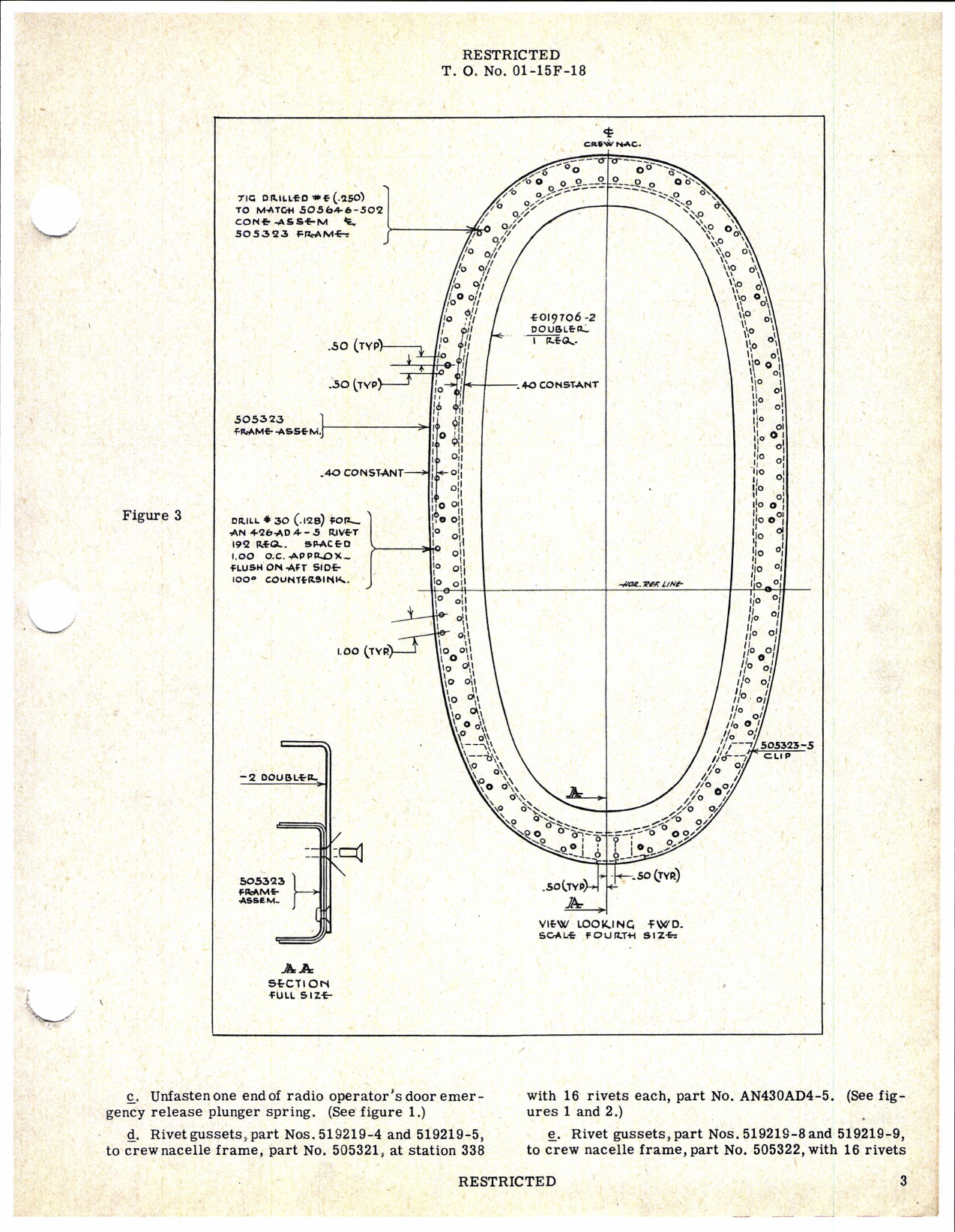 Sample page 2 from AirCorps Library document: Replacement of Tail Cone & Reinforcement of Radio Compartment