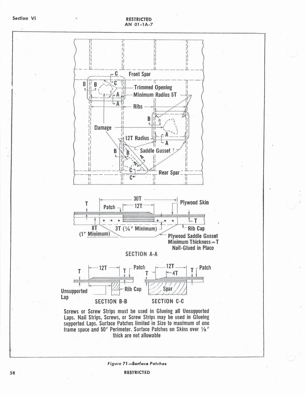 Sample page 64 from AirCorps Library document: Repair of Wood Aircraft Structures - Engineering Handbook