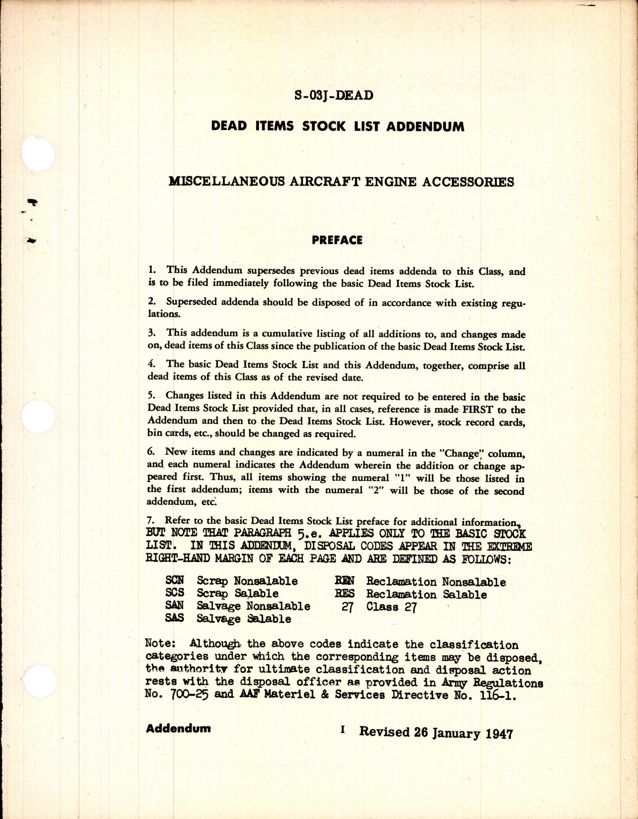 Sample page 3 from AirCorps Library document: Dead Items Stock List for Miscellaneous Aircraft Engine Accessories