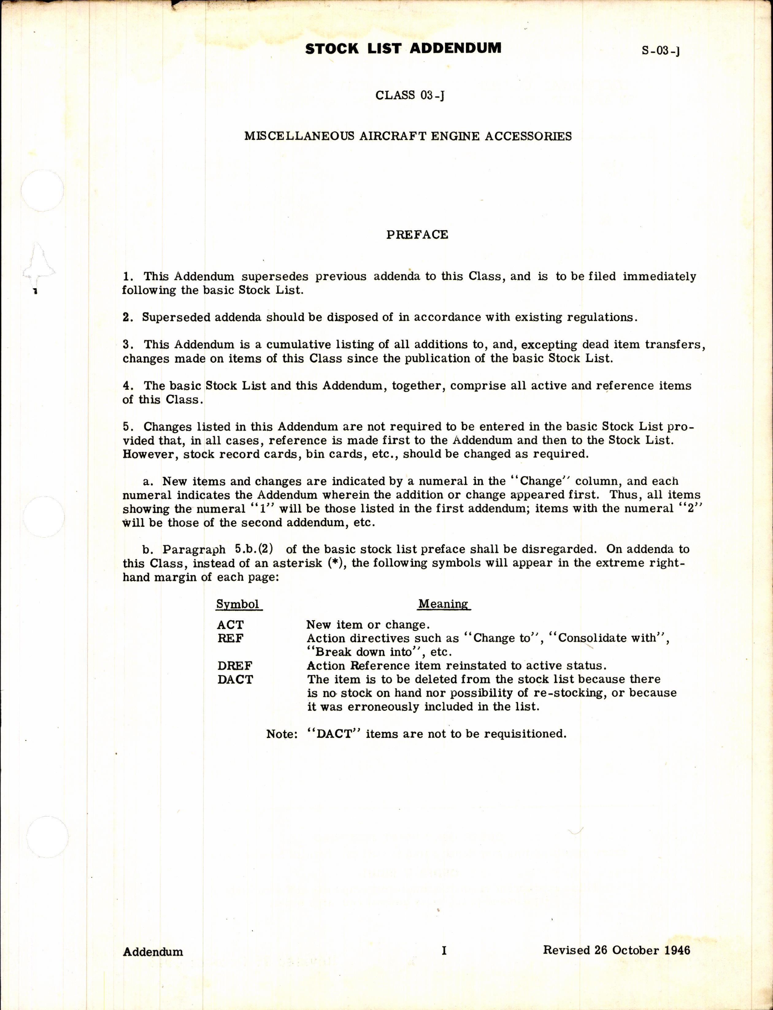 Sample page 7 from AirCorps Library document: Dead Items Stock List for Miscellaneous Aircraft Engine Accessories