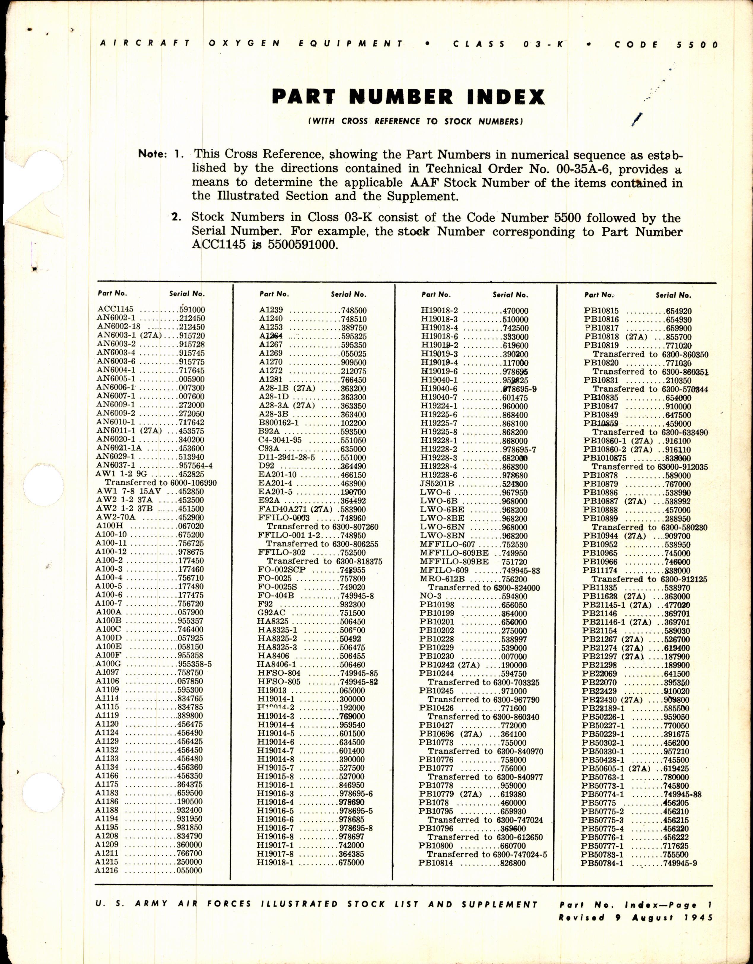 Sample page 3 from AirCorps Library document: Illustrated Stock List for Aircraft Oxygen Equipment