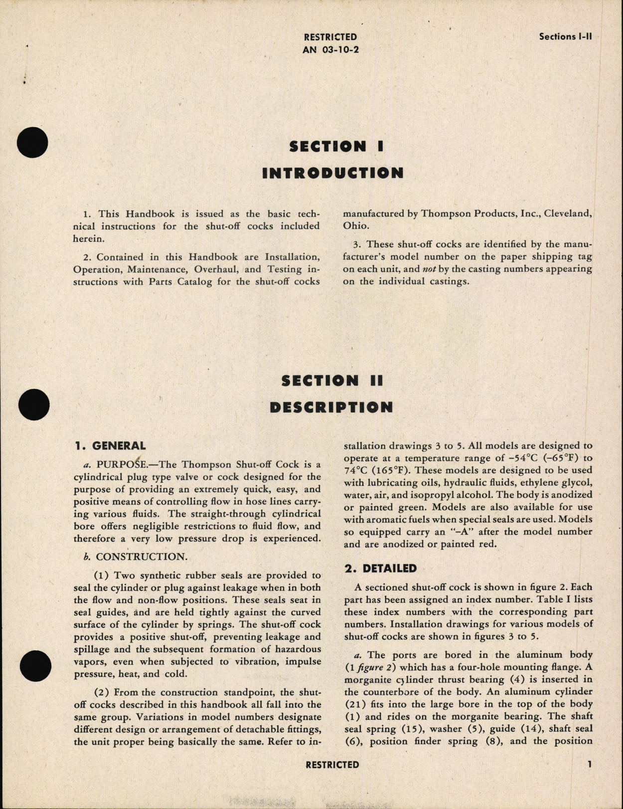 Sample page 5 from AirCorps Library document: Handbook of Instructions with Parts Catalog for Shut-Off Valves