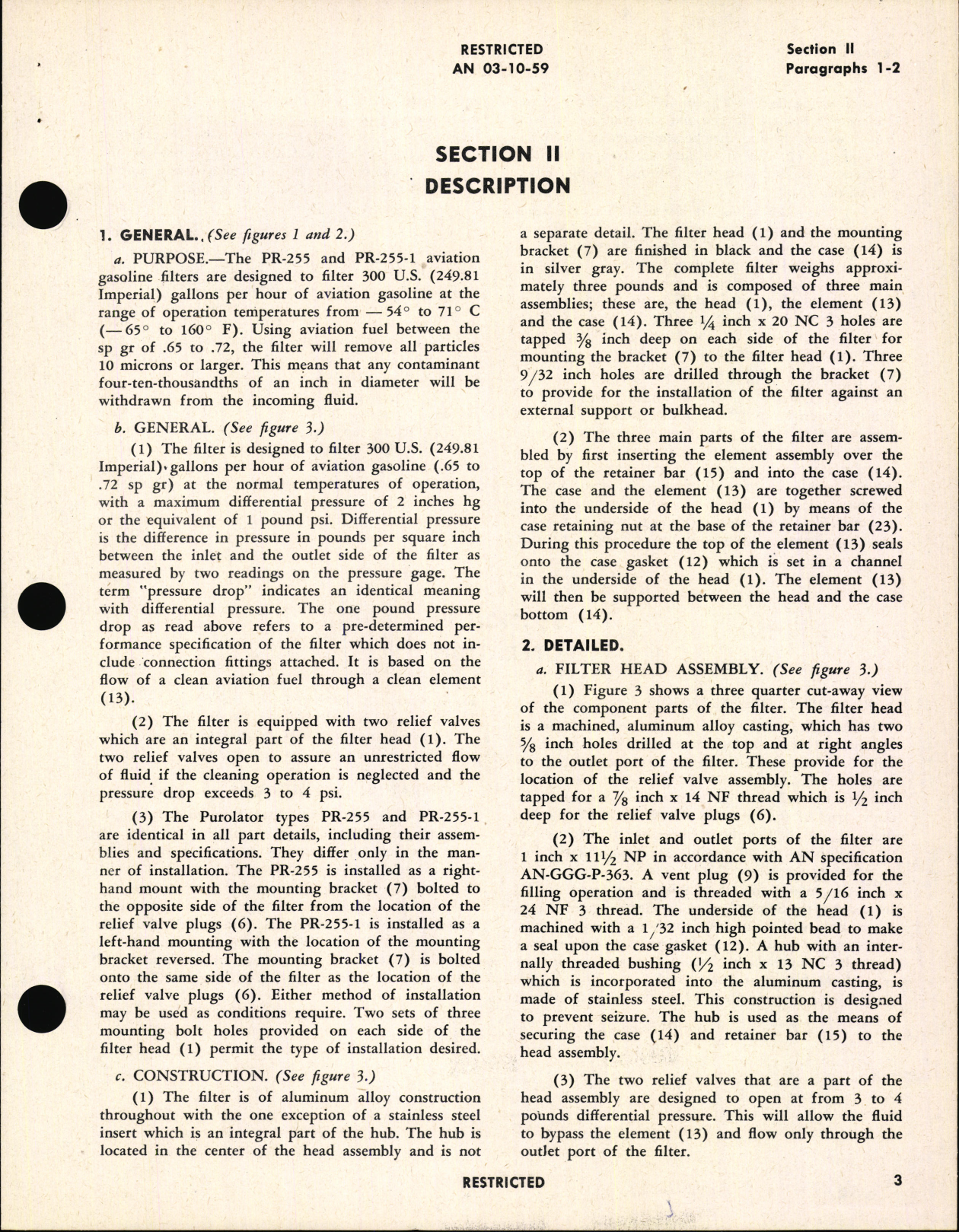 Sample page 7 from AirCorps Library document: Overhaul Instructions with Parts Catalog for Fuel Filters Types PR-255 and PR-255-1