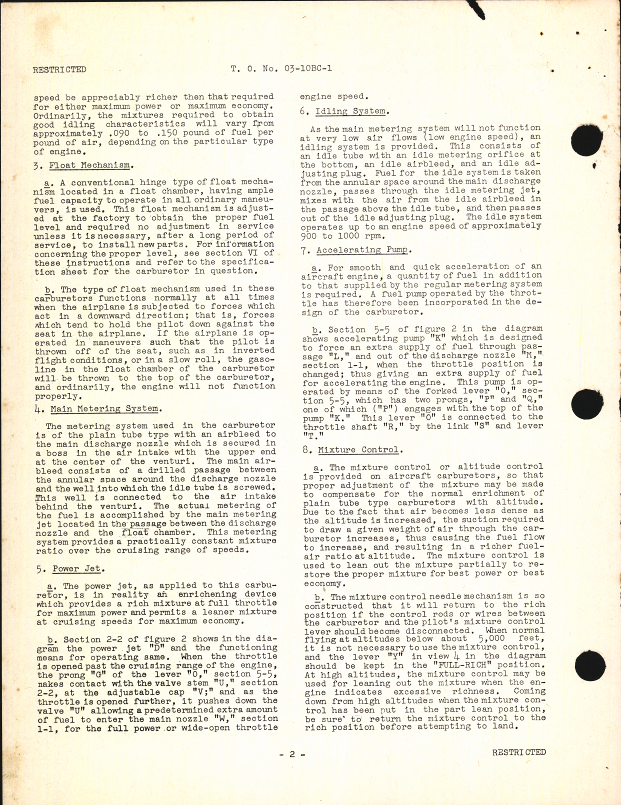 Sample page 6 from AirCorps Library document: Handbook of Instructions with Parts Catalog for 419 Series Aircraft Carburetors