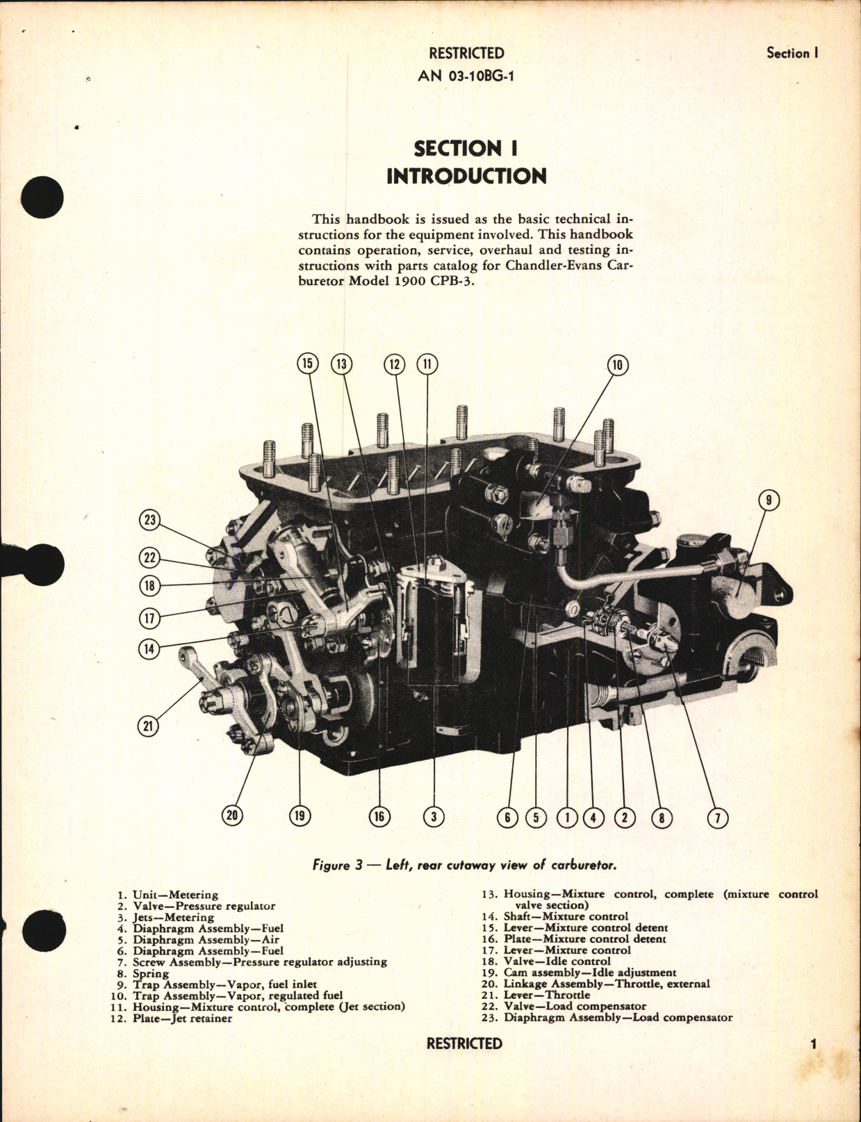 Sample page 7 from AirCorps Library document: Handbook of Instructions with Parts Catalog for Injection Carburetor Model 1900CPB-3