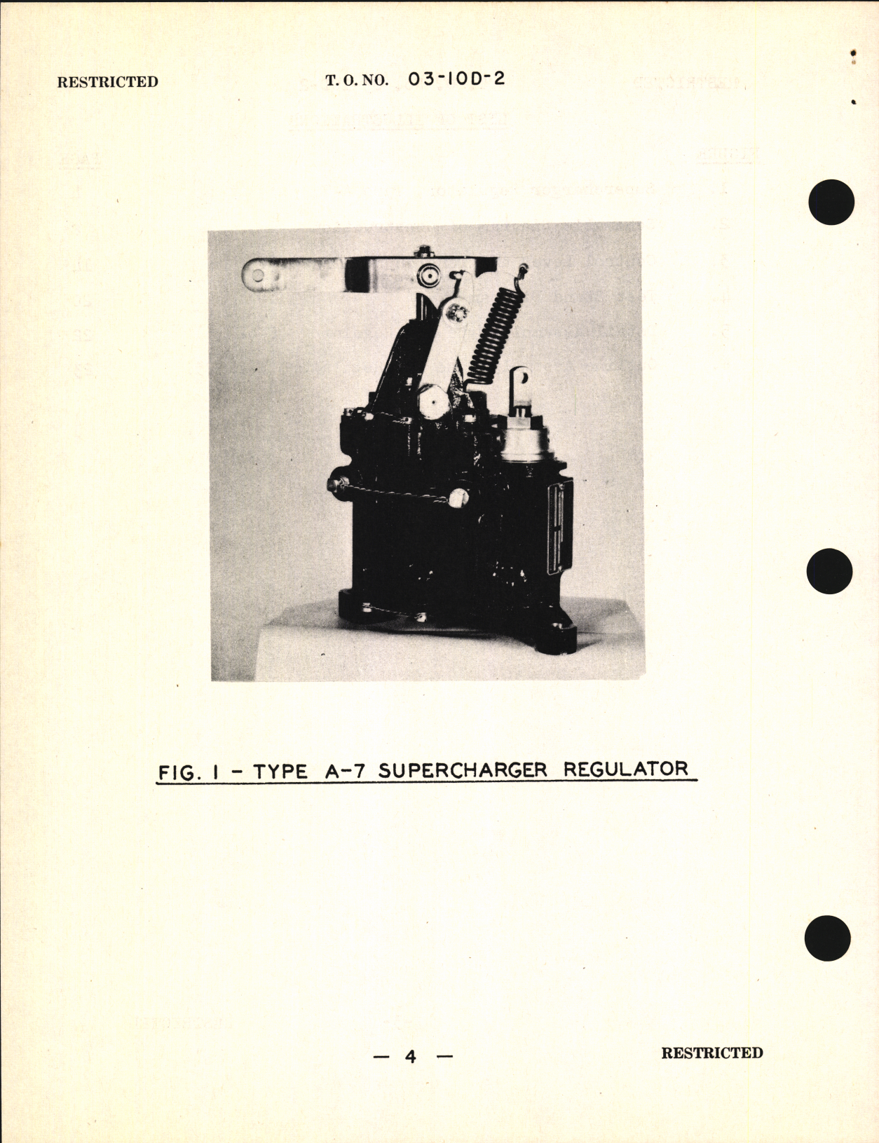 Sample page 6 from AirCorps Library document: Preliminary Handbook of Instructions for Type A-7 Supercharger Regulator