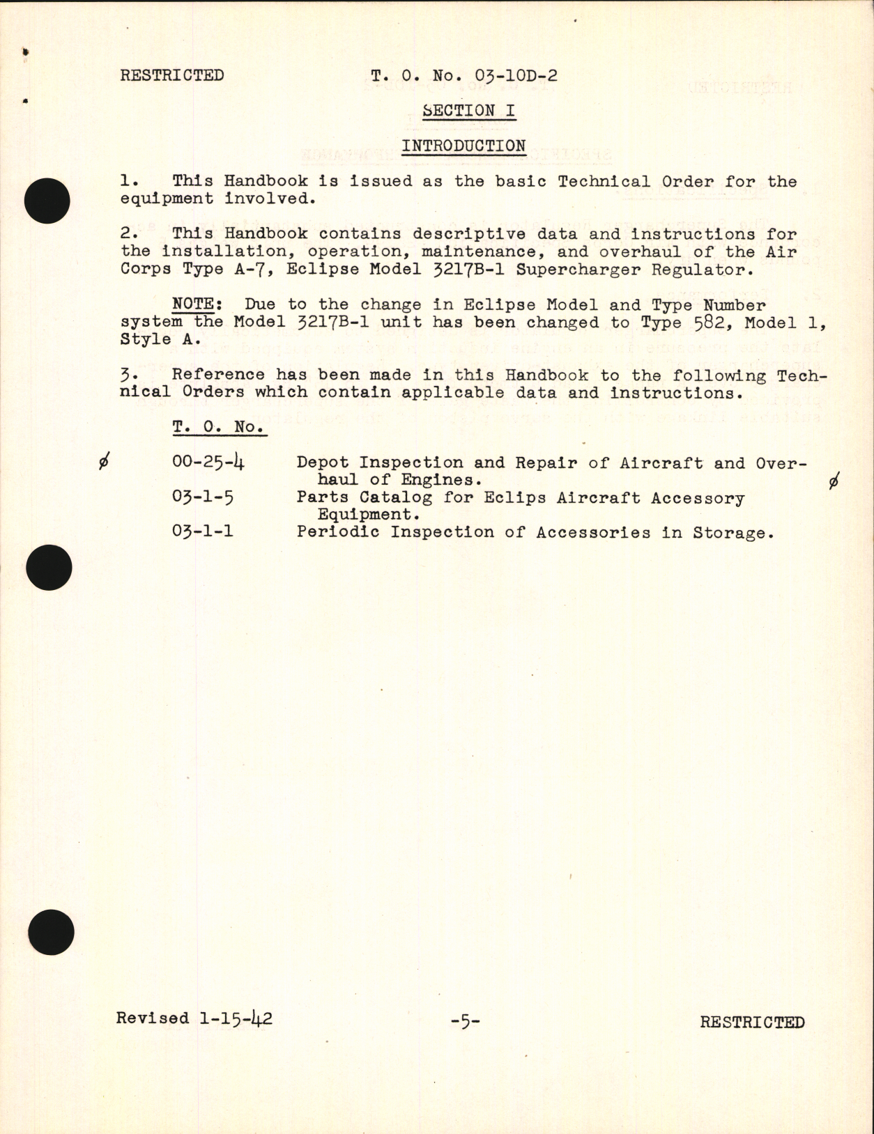 Sample page 7 from AirCorps Library document: Preliminary Handbook of Instructions for Type A-7 Supercharger Regulator