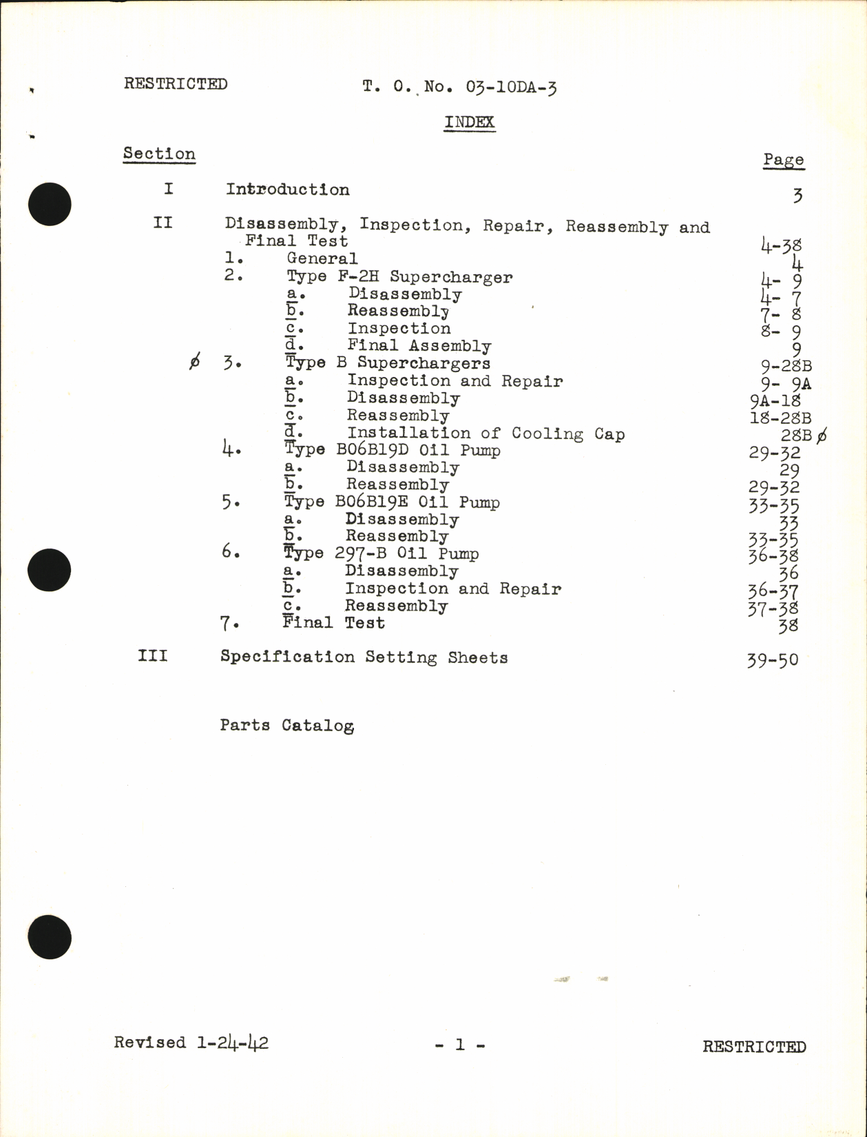Sample page 5 from AirCorps Library document: Overhaul Instructions with Parts Catalog for Turbine Driven Superchargers