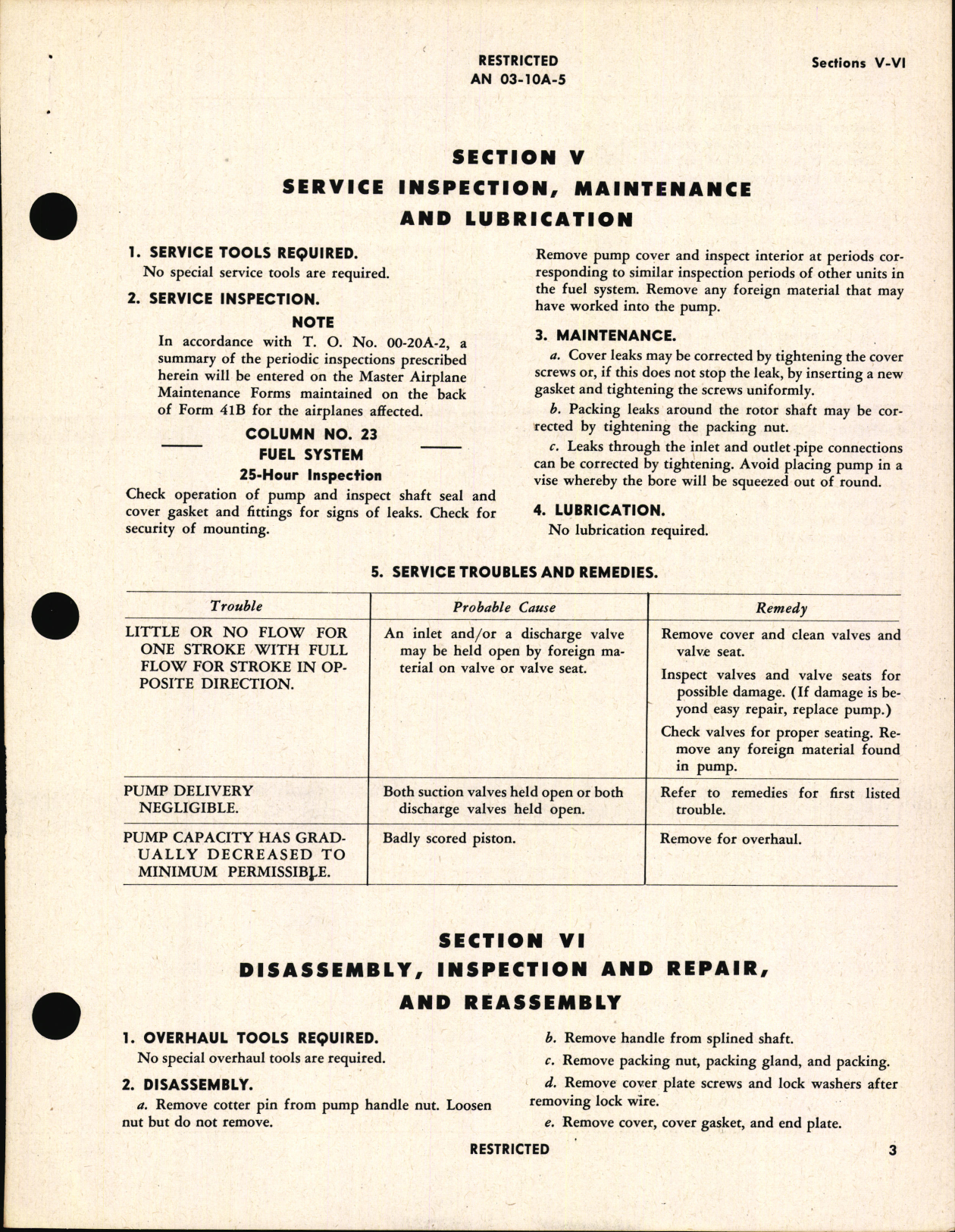 Sample page 7 from AirCorps Library document: Handbook of Instructions with Parts Catalog for Type AN4009 Hand Fuel Pump (Army Type D-2)