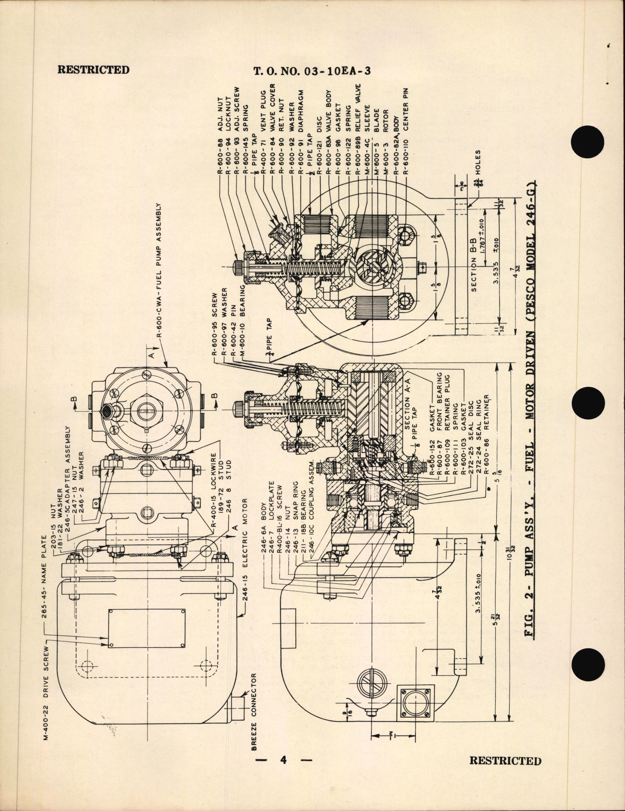 Sample page 6 from AirCorps Library document: Handbook of Instructions with Assembly Parts List for Electric Motor Driven Fuel Pump
