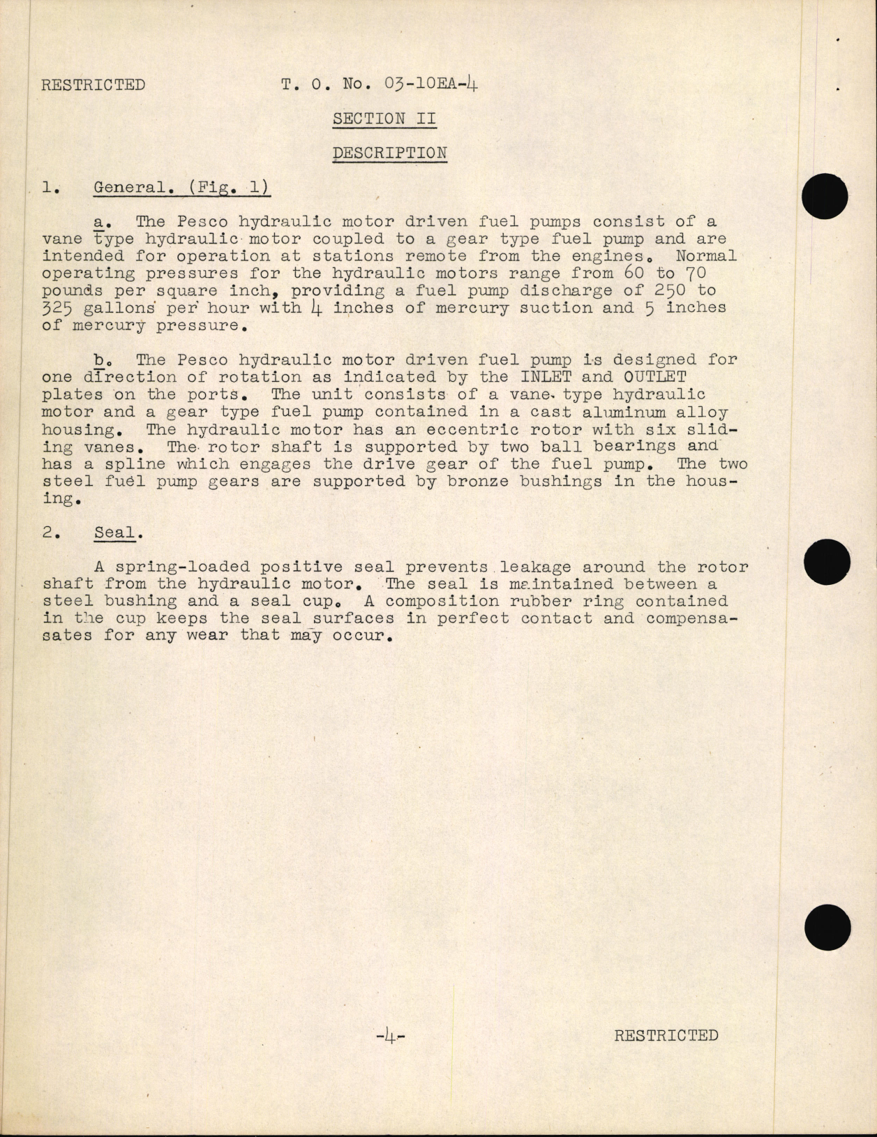 Sample page 6 from AirCorps Library document: Preliminary Handbook of Instructions with Parts Catalog for the Hydraulic Motor Driven Fuel Pump