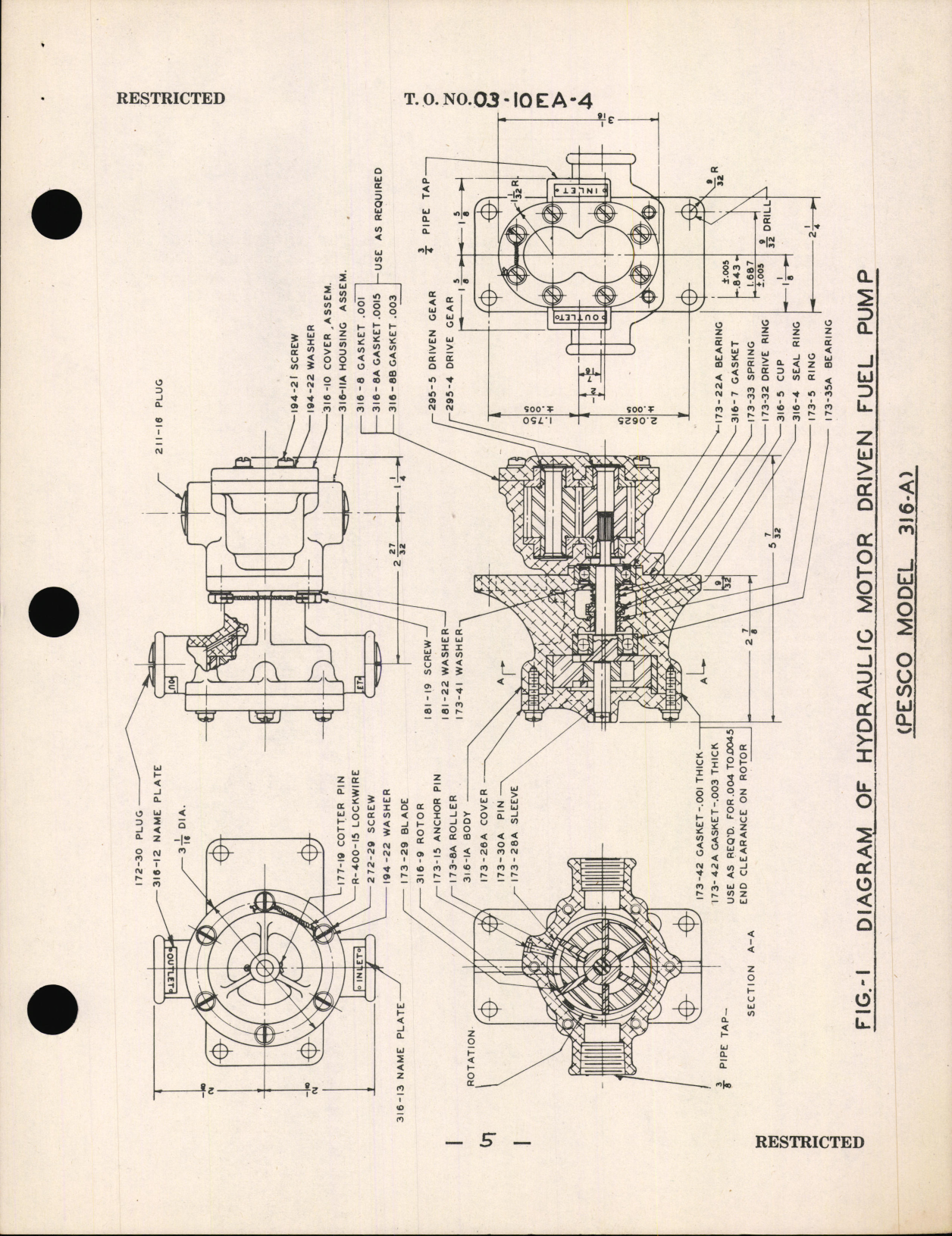 Sample page 7 from AirCorps Library document: Preliminary Handbook of Instructions with Parts Catalog for the Hydraulic Motor Driven Fuel Pump