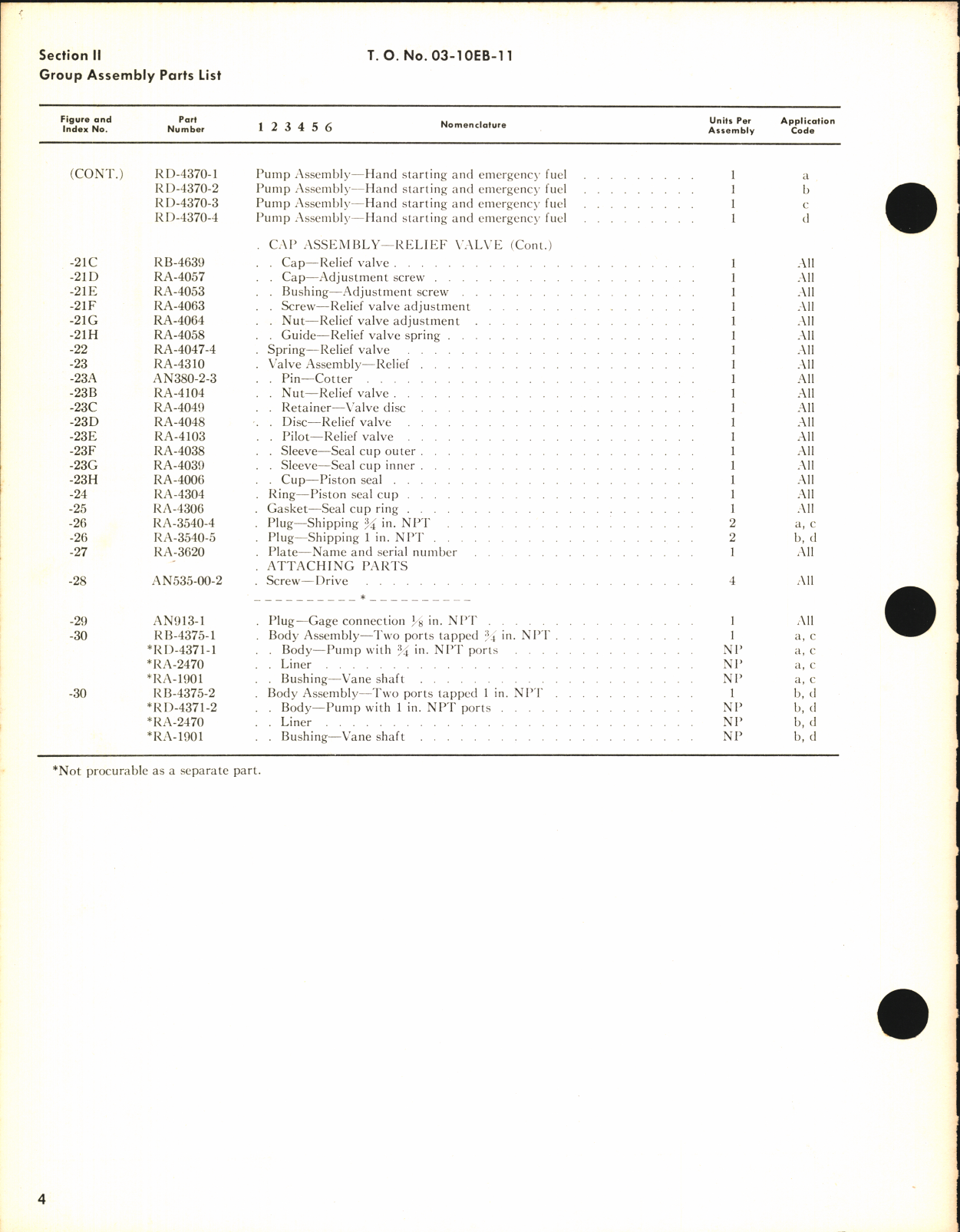 Sample page 6 from AirCorps Library document: Parts Catalog for USAF Type D-2A Hand Fuel Pumps Model RD-4370 Series