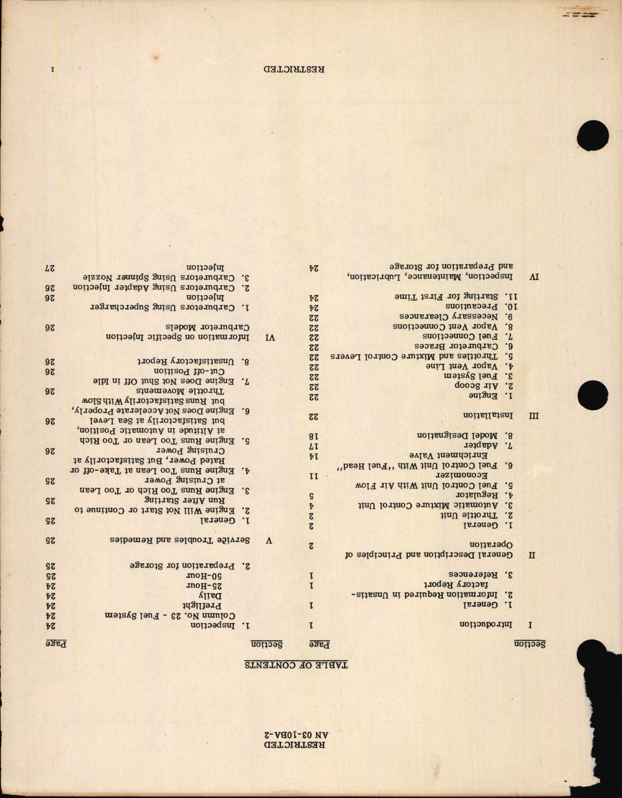 Sample page 6 from AirCorps Library document: Handbook of Service Instructions for Injection Carburetors