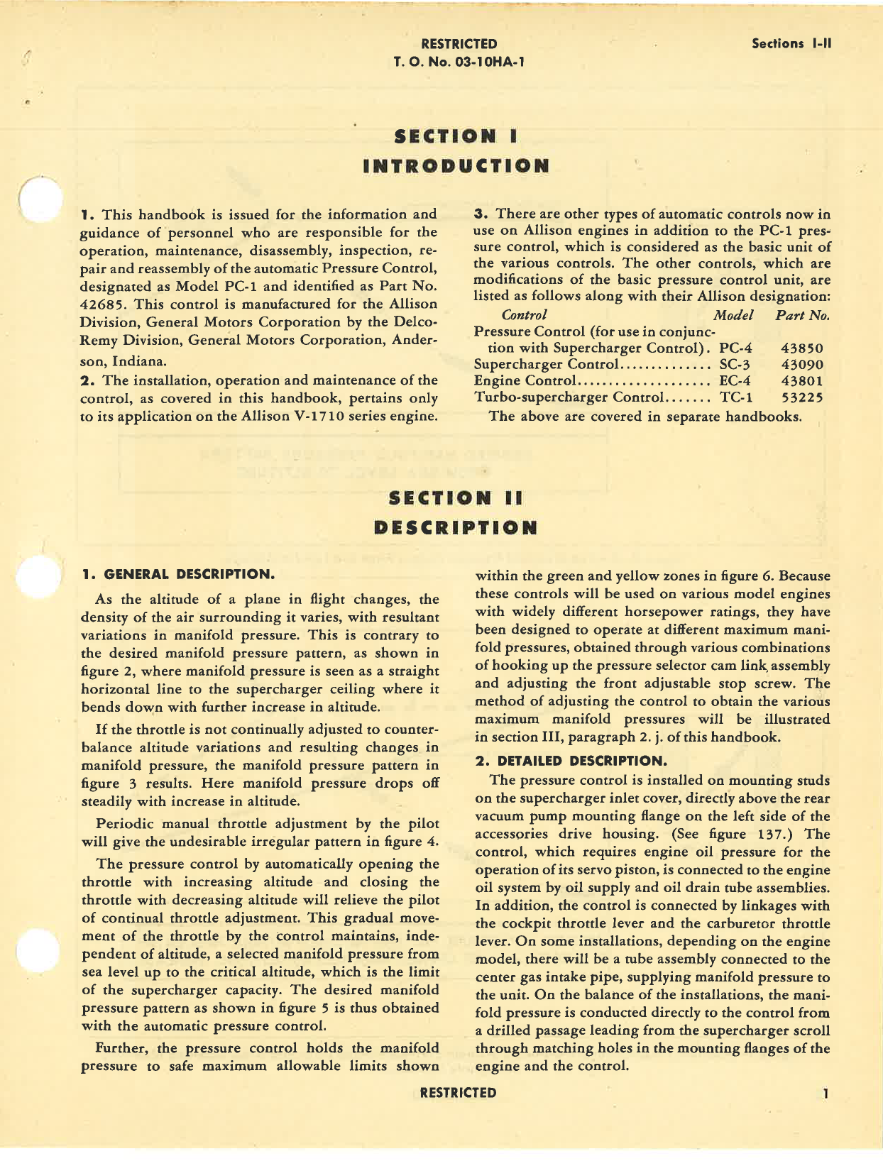 Sample page 5 from AirCorps Library document: Handbook of Instructions with Parts Catalog for Model PC-1 Pressure Control