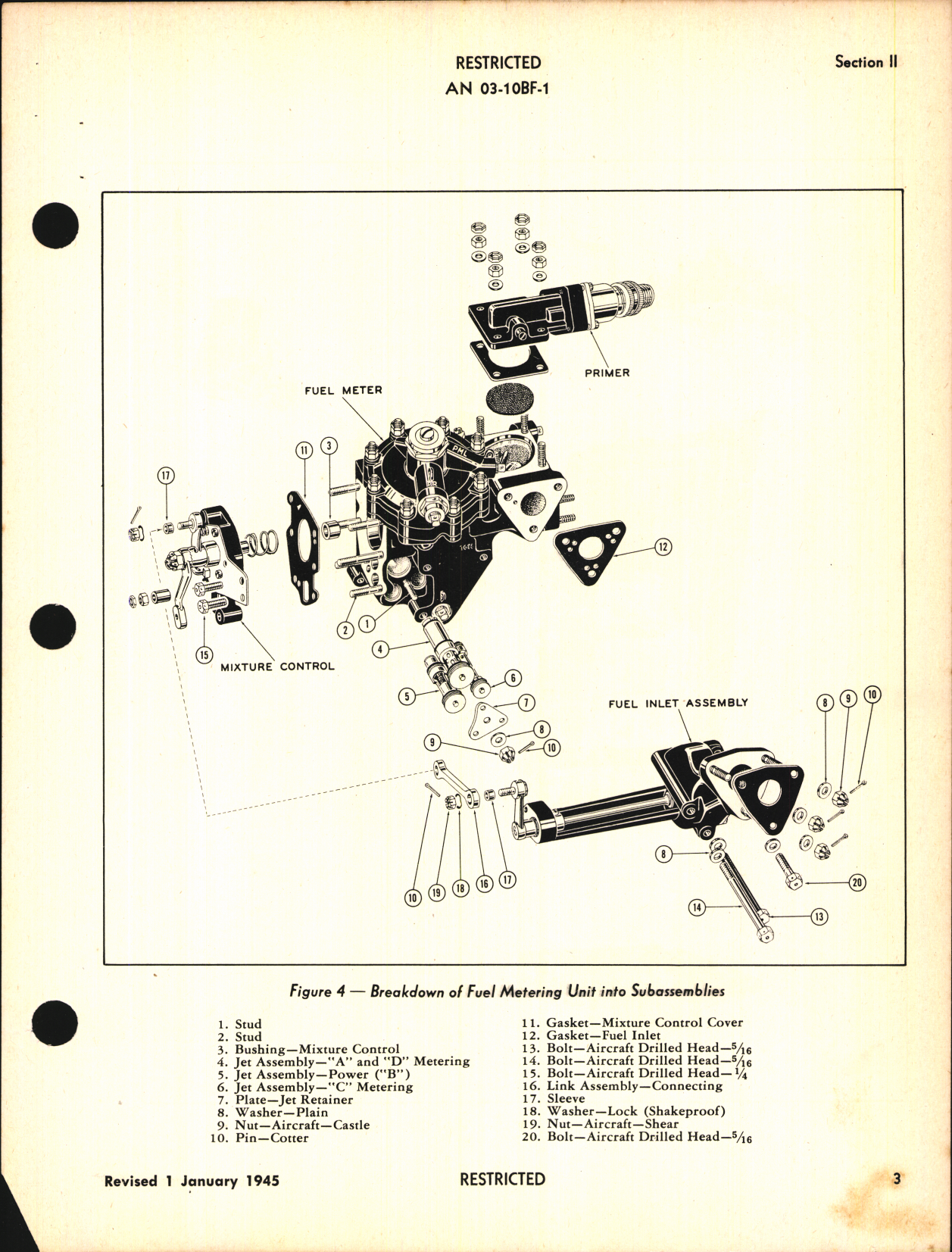 Sample page 7 from AirCorps Library document: Handbook of Instructions with Parts Catalog for Hydro-Metering Carburetor Model 58CPB-4