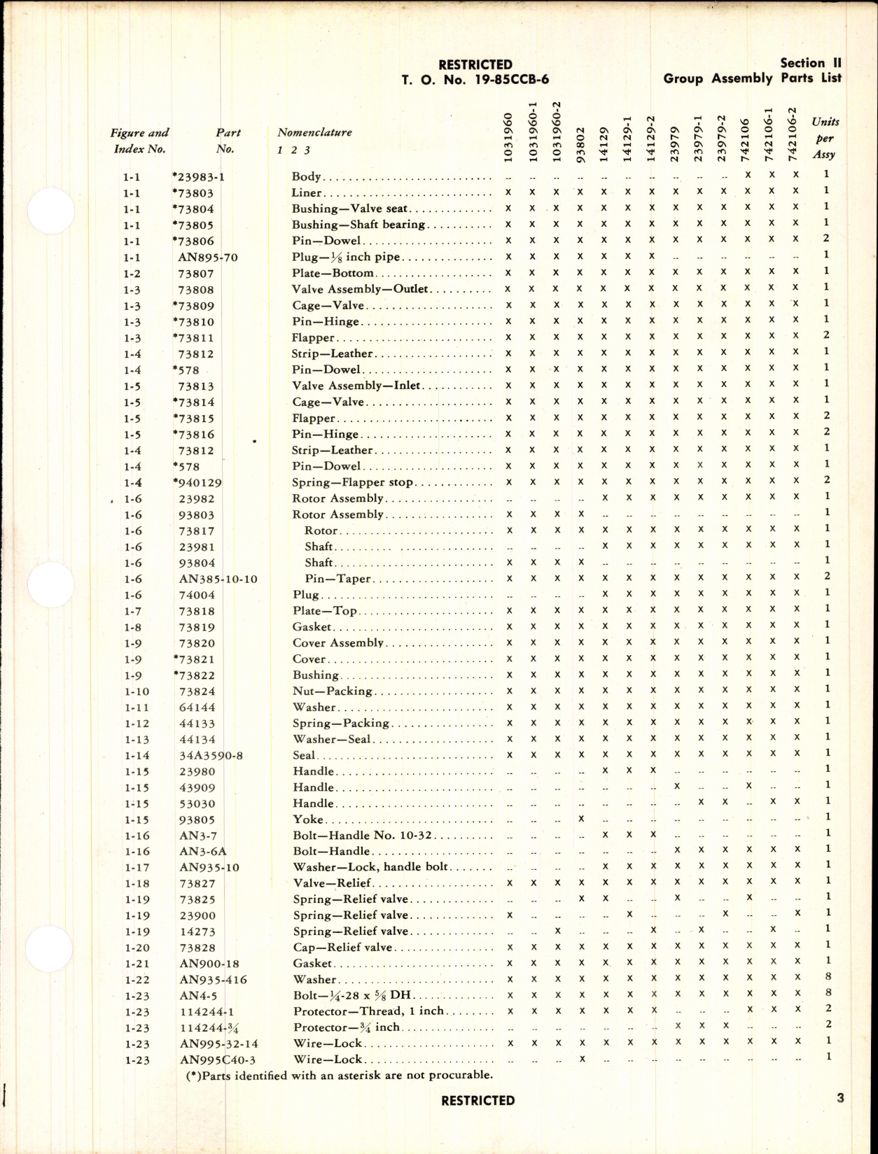 Sample page 5 from AirCorps Library document: Parts Catalog for Fuel Pumps Types D-4 and D-4A