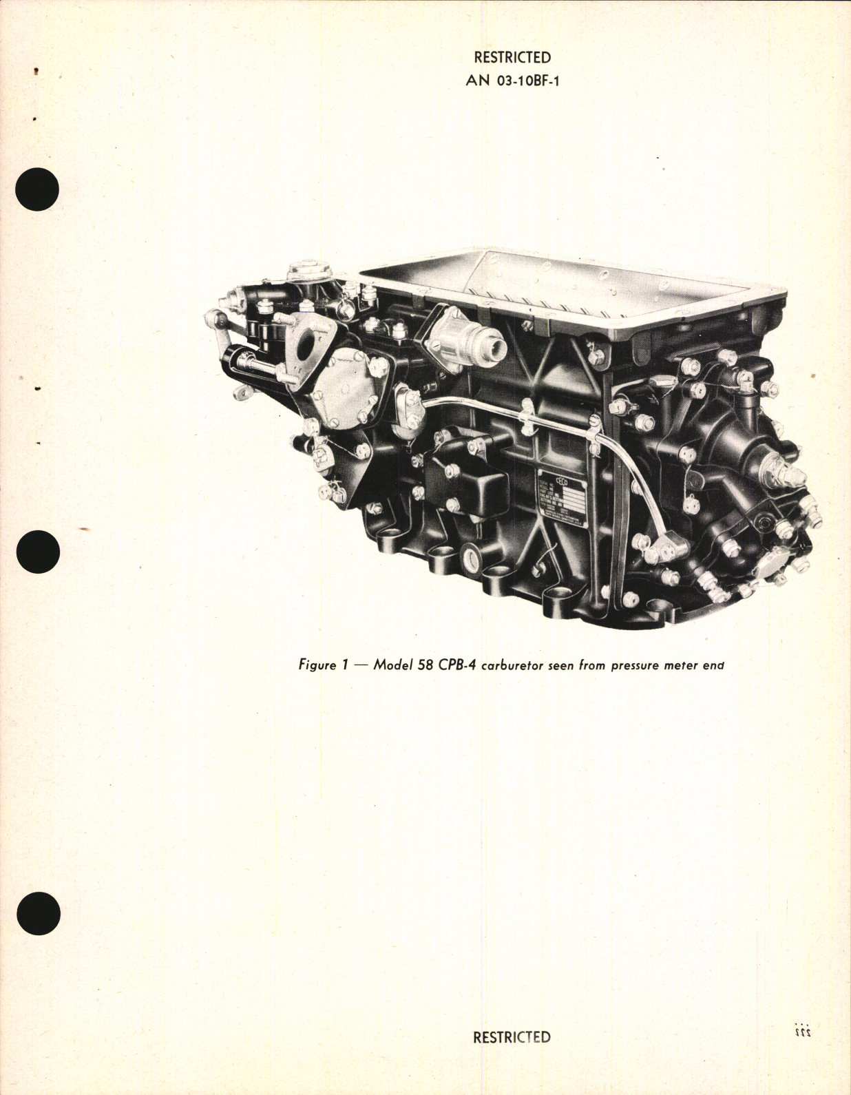 Sample page 5 from AirCorps Library document: Handbook of Instructions with Parts Catalog for Hydro-Metering Carburetor Model 58CPB-4