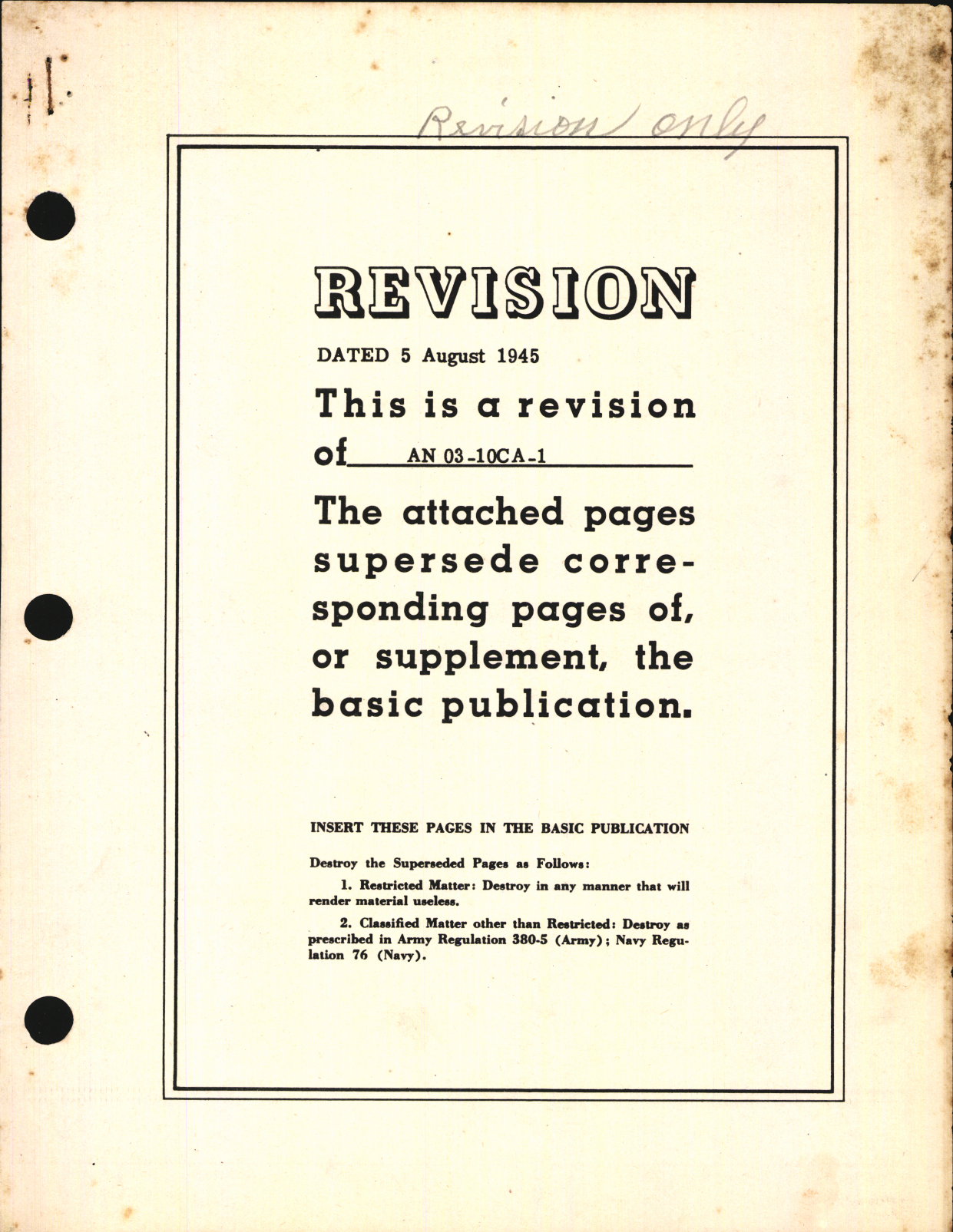 Sample page 1 from AirCorps Library document: Operation, Service, & Overhaul Instructions with Parts Catalog for Direct Fuel Injection System