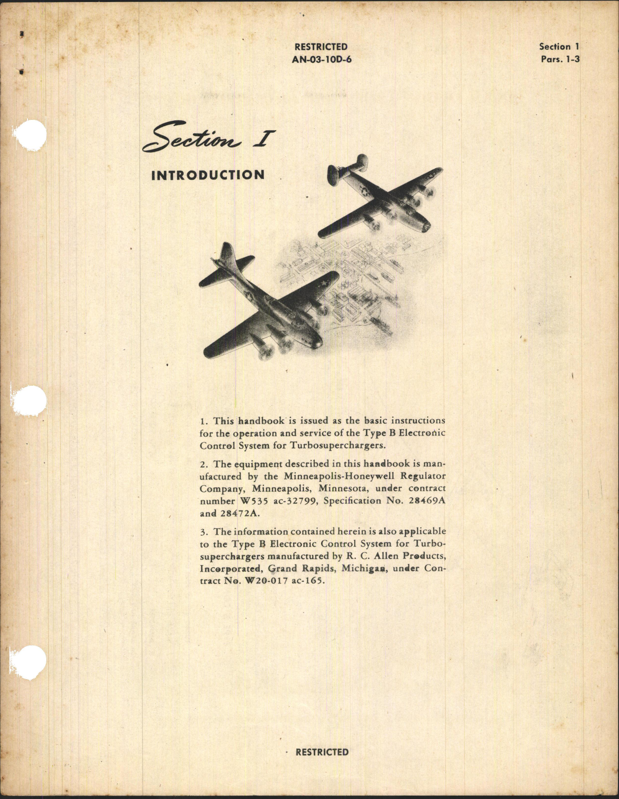 Sample page 5 from AirCorps Library document: Operation and Service Instructions for Type B Electronic Control System for Turbosuperchargers